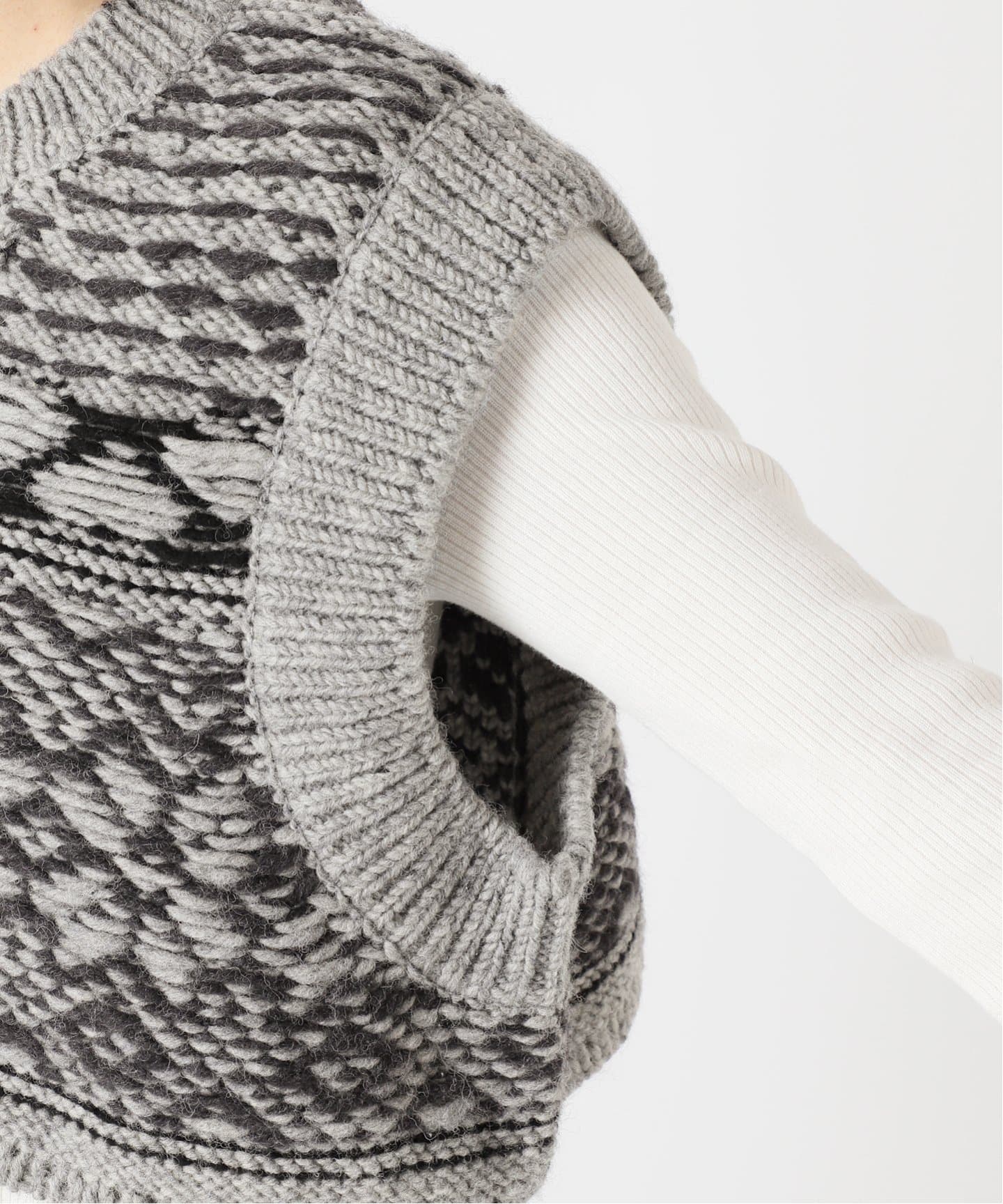 JANE SMITH/ジェーンスミス】3G FAIR ISLE KNIT CREWNECK S