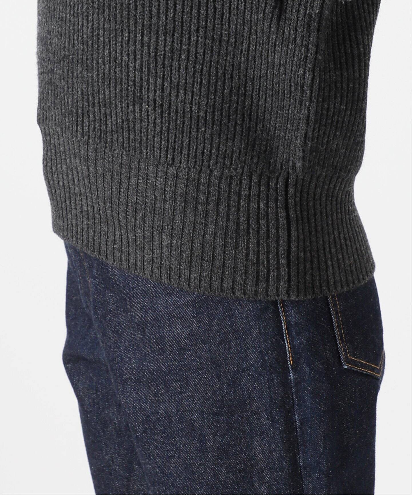 JANE SMITH/ジェーンスミス】7G RIDGE KNITTING LAYERED PUL：ニット 