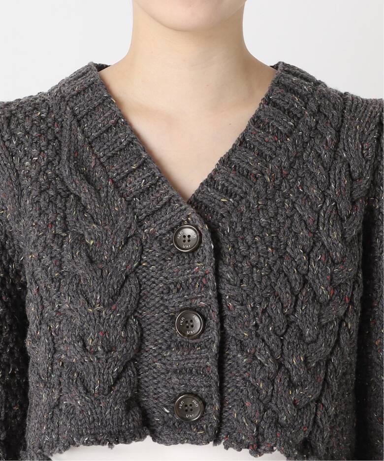 Uhr/ウーア】Cable Short Cardigan：カーディガン（カーディガン 
