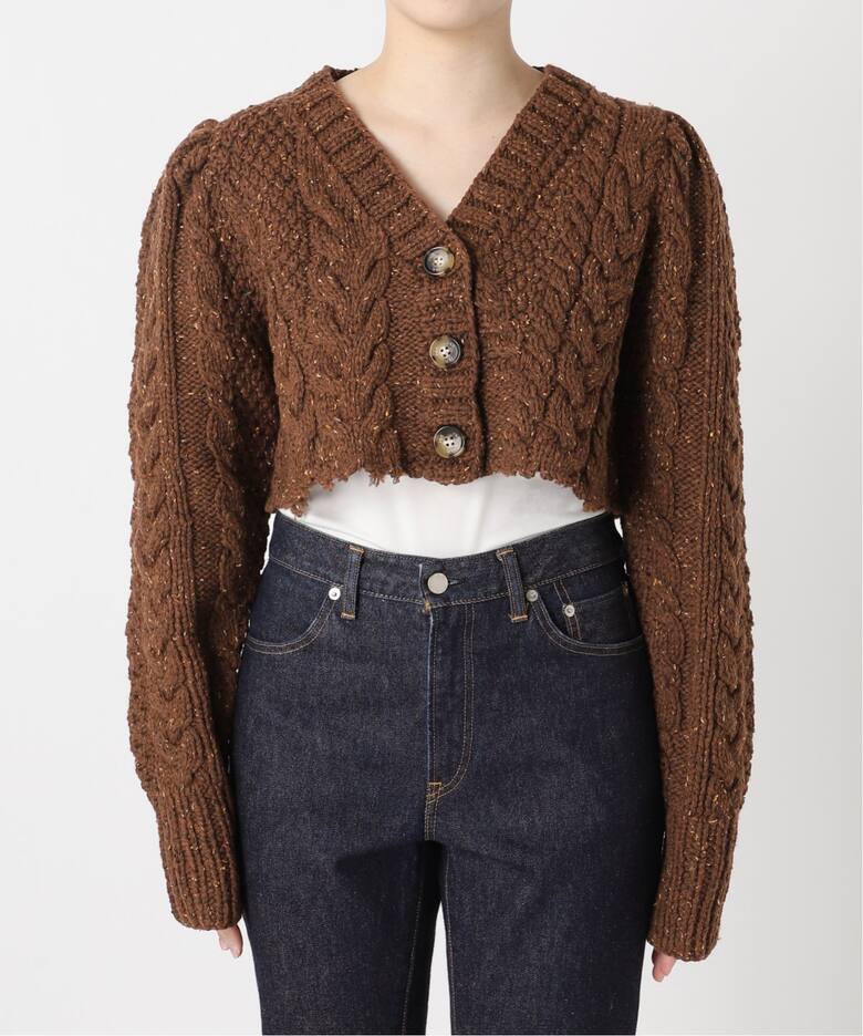 Uhr/ウーア】Cable Short Cardigan：カーディガン（カーディガン  