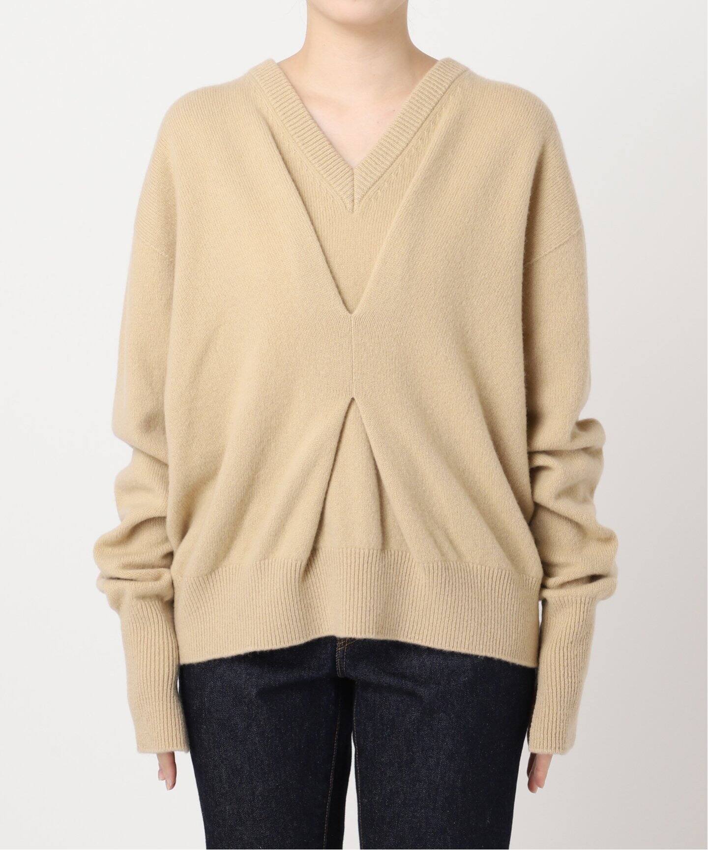 Uhr/ウーア】Tuck Pullover Knit：ニット（ニット／セーター 