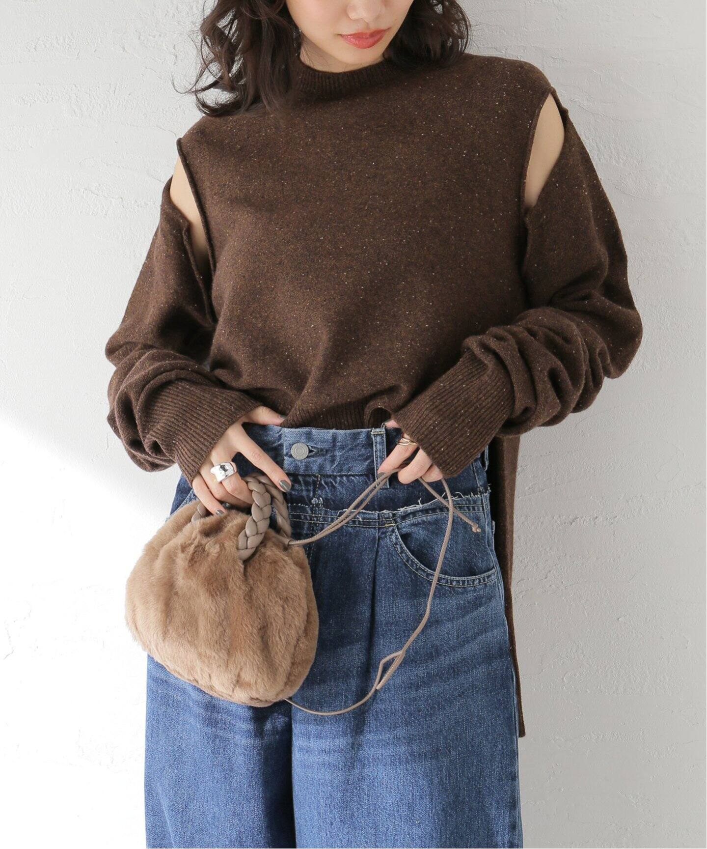 INSCRIRE /アンスクリア】2 Way Sweater：ニット（ニット／セーター  