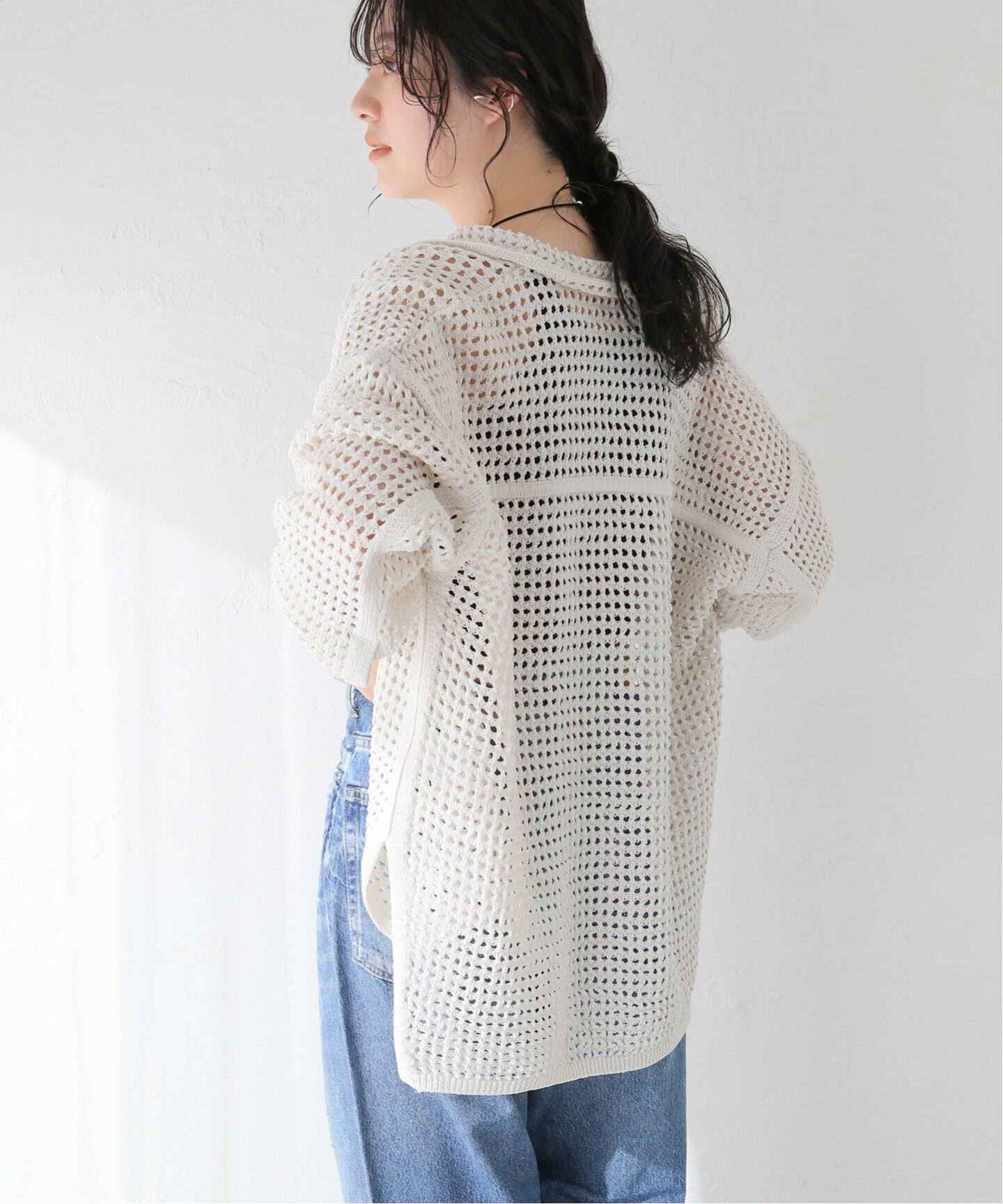 ペーパーヤーン メッシュシャツ（ニット／セーター）｜JOURNAL  