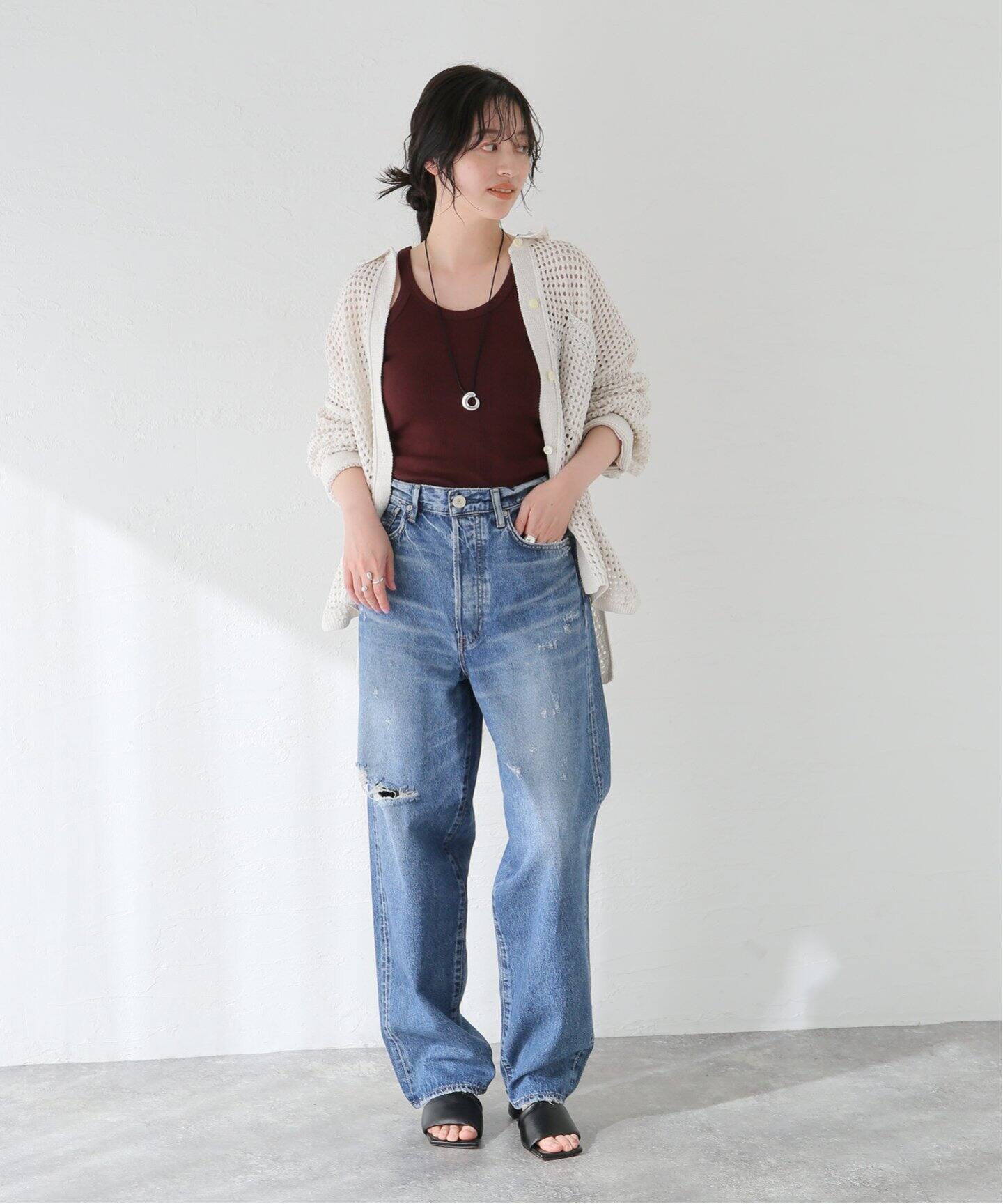 ペーパーヤーン メッシュシャツ（ニット／セーター）｜JOURNAL  