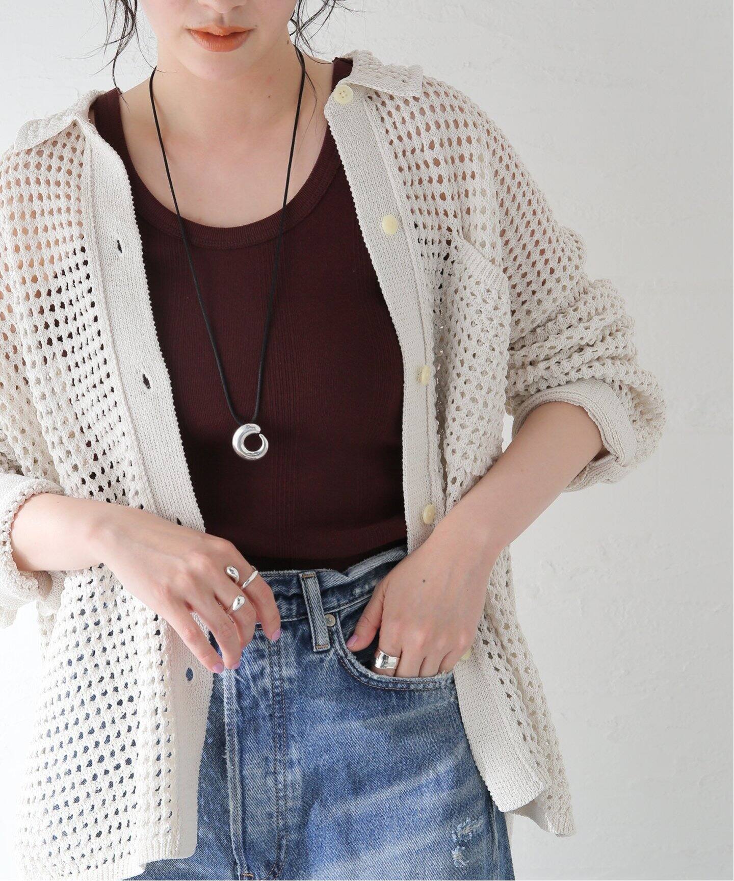 ペーパーヤーン メッシュシャツ（ニット／セーター）｜JOURNAL  