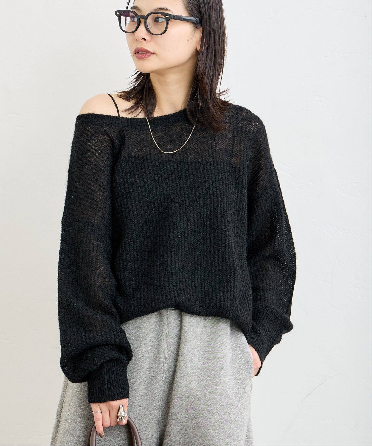 モヘヤミックスWOOLニュアンスプルオーバー（ニット／セーター 