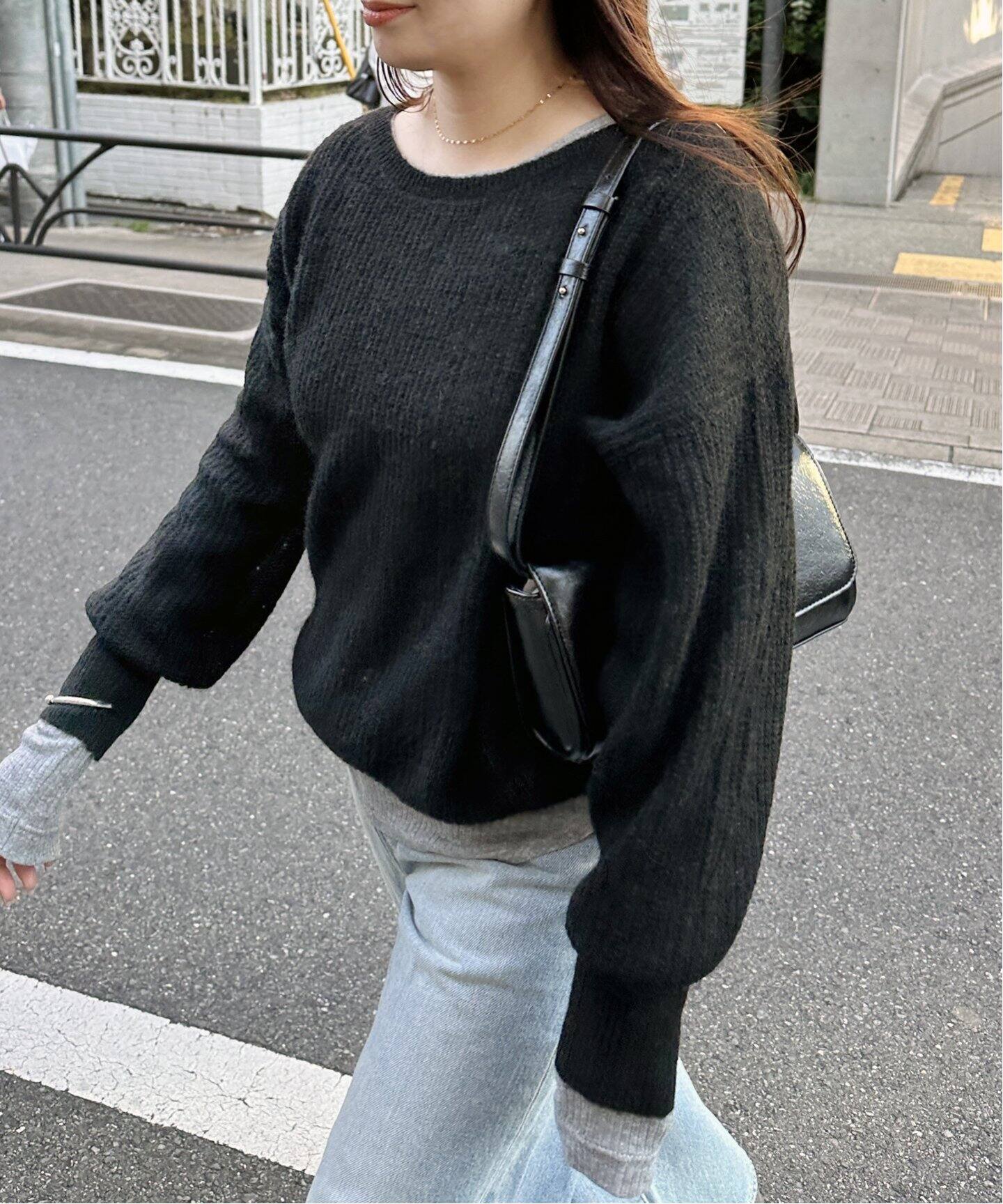 モヘヤミックスWOOLニュアンスプルオーバー（ニット／セーター 