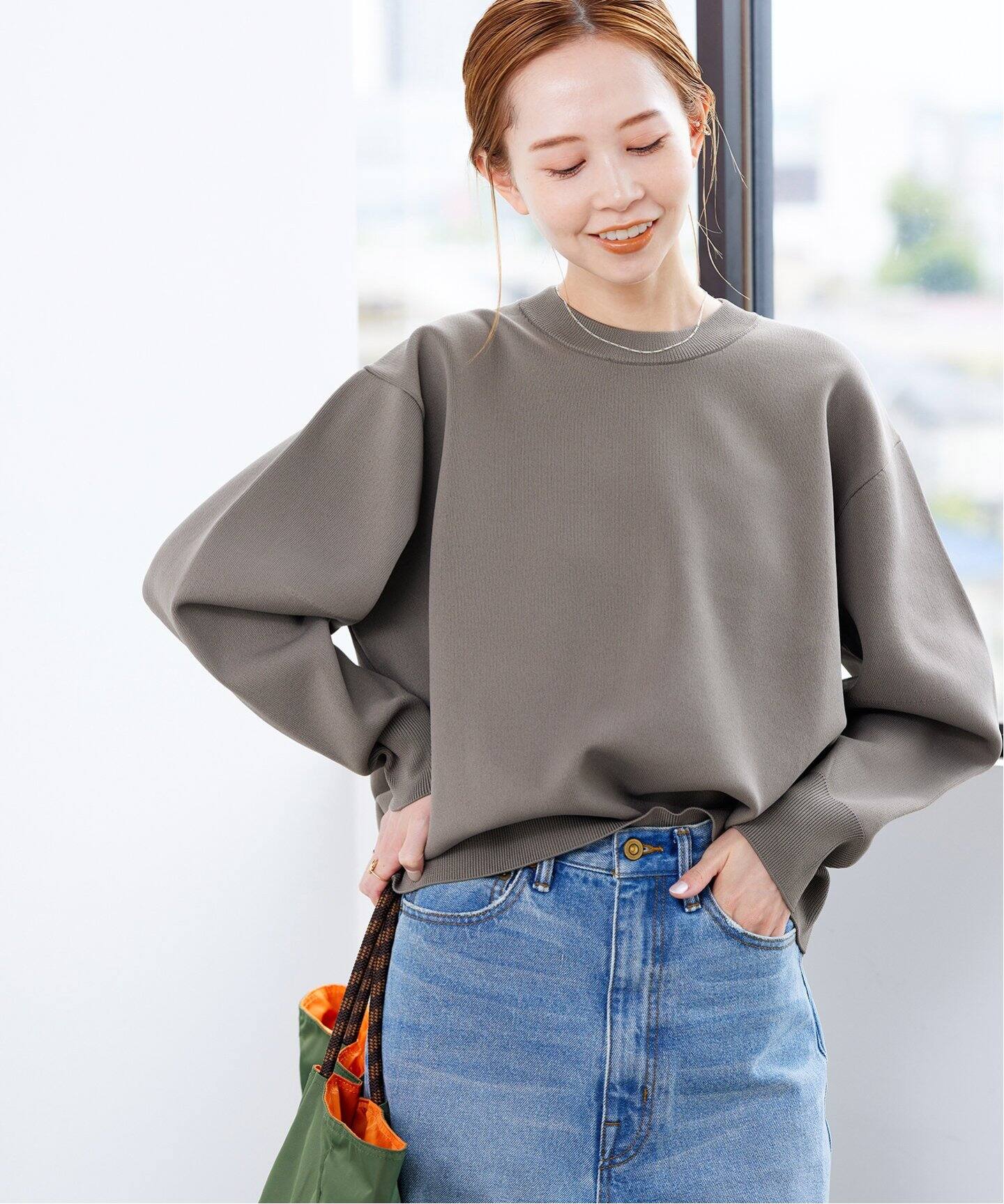 追加》ウォッシャブルバナナスリーブプルオーバー（ニット