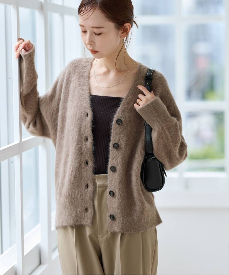 アルパカミックスファーVカーディガン（カーディガン）｜JOURNAL  