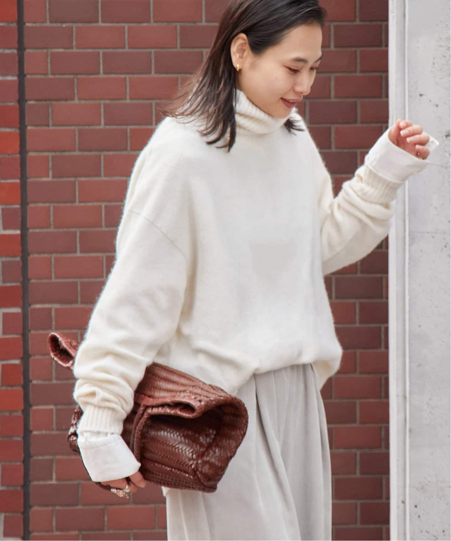 ウールベイビーミンクタートルプルオーバー（ニット／セーター