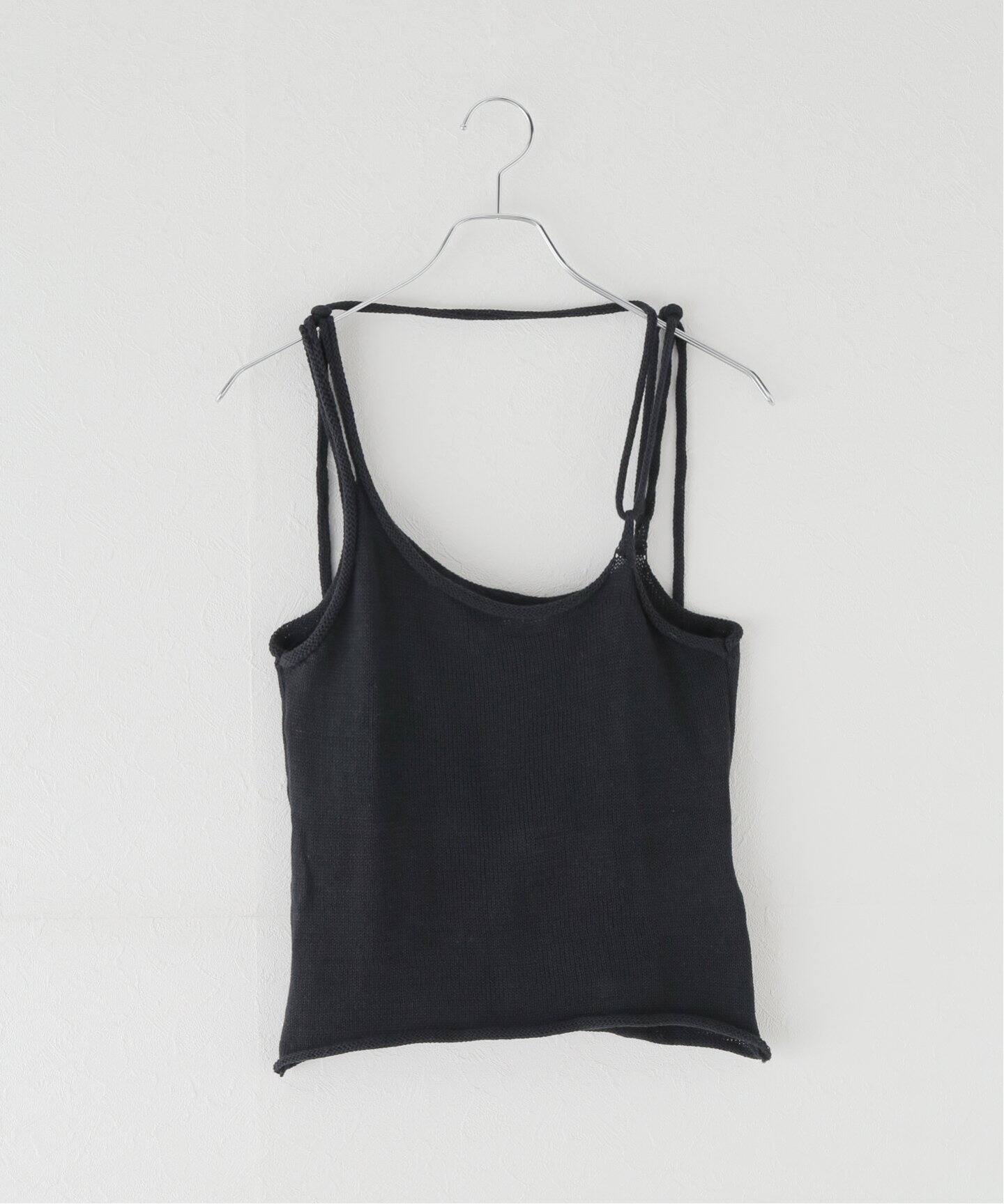 SEEALL/シーオール】 STRING TOP:ニットキャミソール（ニット 
