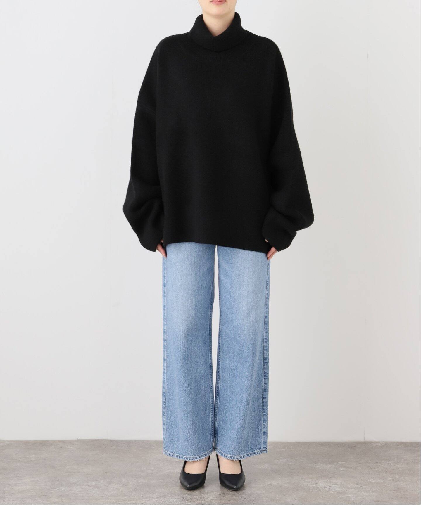 SEEALL/シーオール】EXTRA OVER HIGH-NECK SWEATER（ニット／セーター 