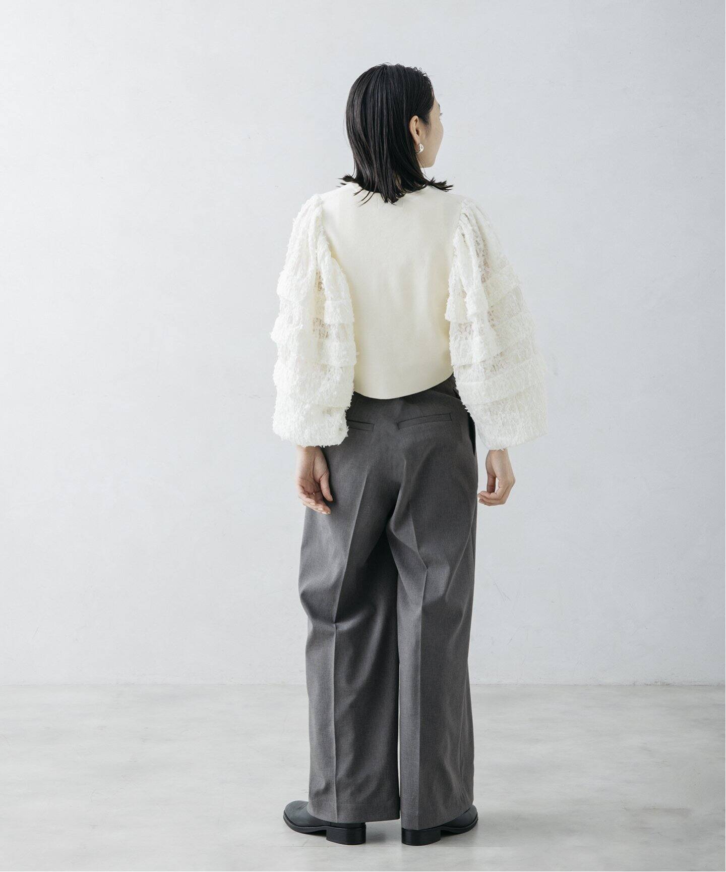 nude vintage×JOURNAL STANDARD】ジャカードスリーブカーディガン  