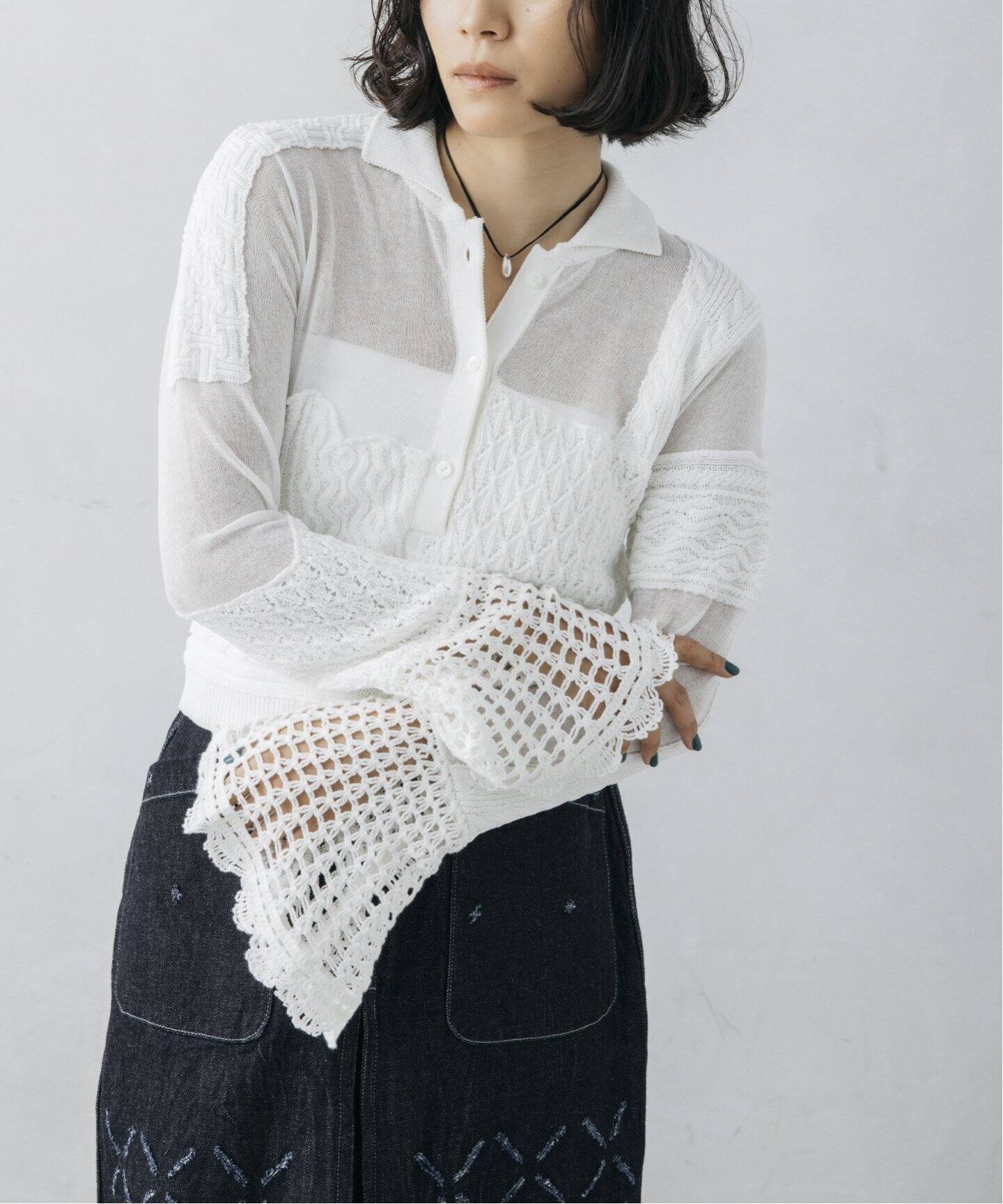 nude vintage×JOURNAL STANDARD】パッチワークニットプルオーバー  