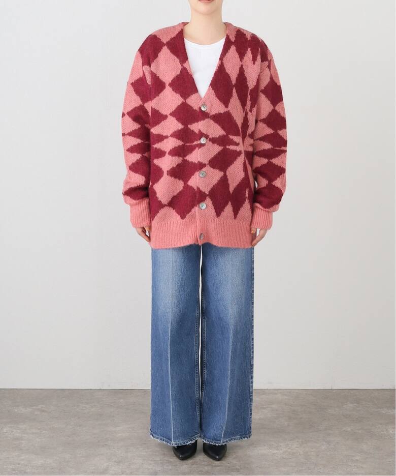 NOMA t.d. / ノーマティーディー】Jacquare Diamond Cardigan N38-KN 