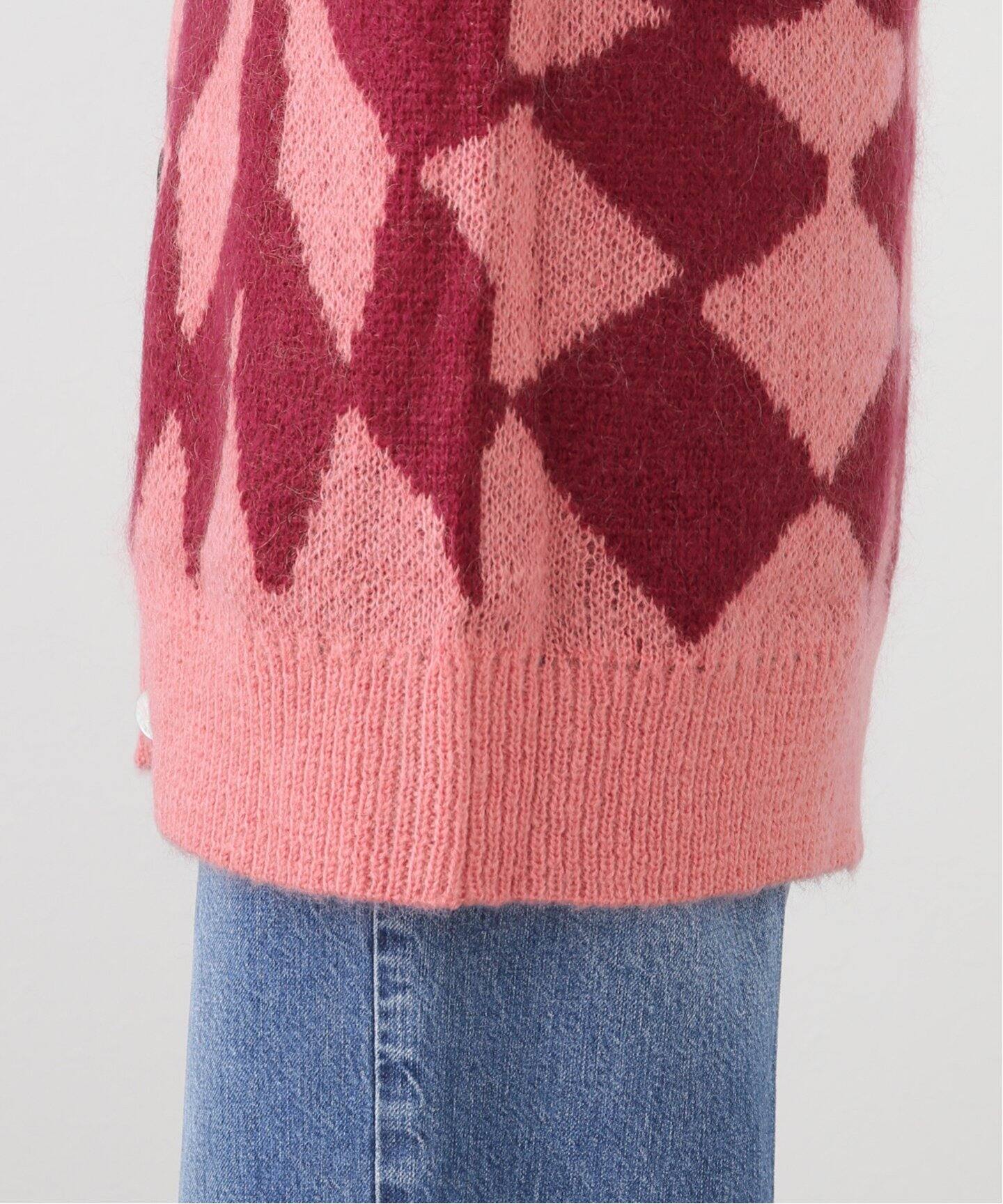 【ブラック】【NOMA t.d./ノーマティーディー】Jacquare Diamond Cardigan N38-KN 03 NOMA t.d. / ノーマティーディー】Jacquare Diamond Cardigan N38-KN