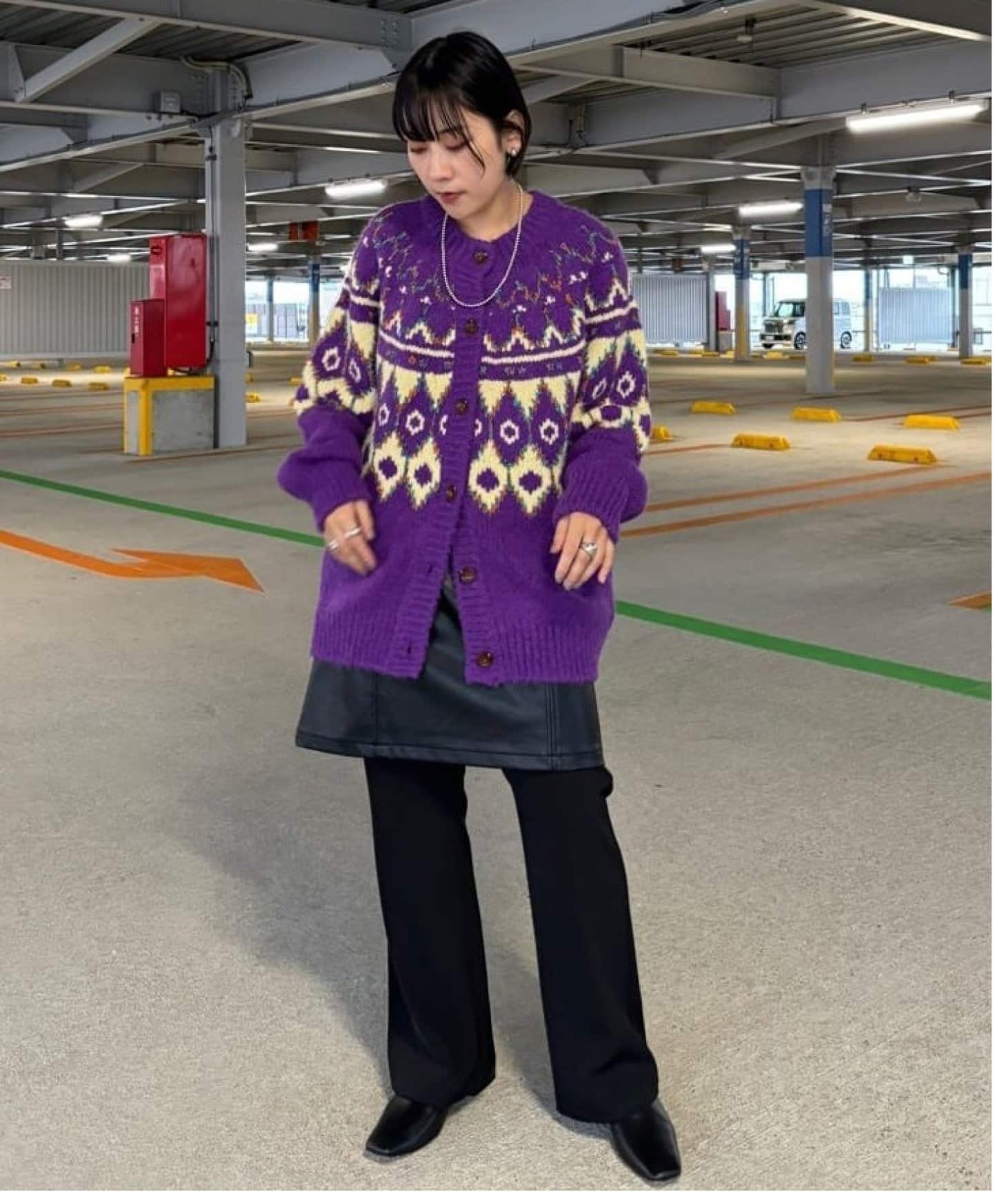 GREEN BUTTER/グリーンバター】Alpaca Nordic Cardigan（カーディガン