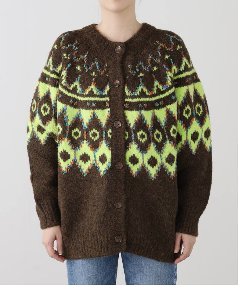 GREEN BUTTER/グリーンバター】Alpaca Nordic Cardigan（カーディガン 