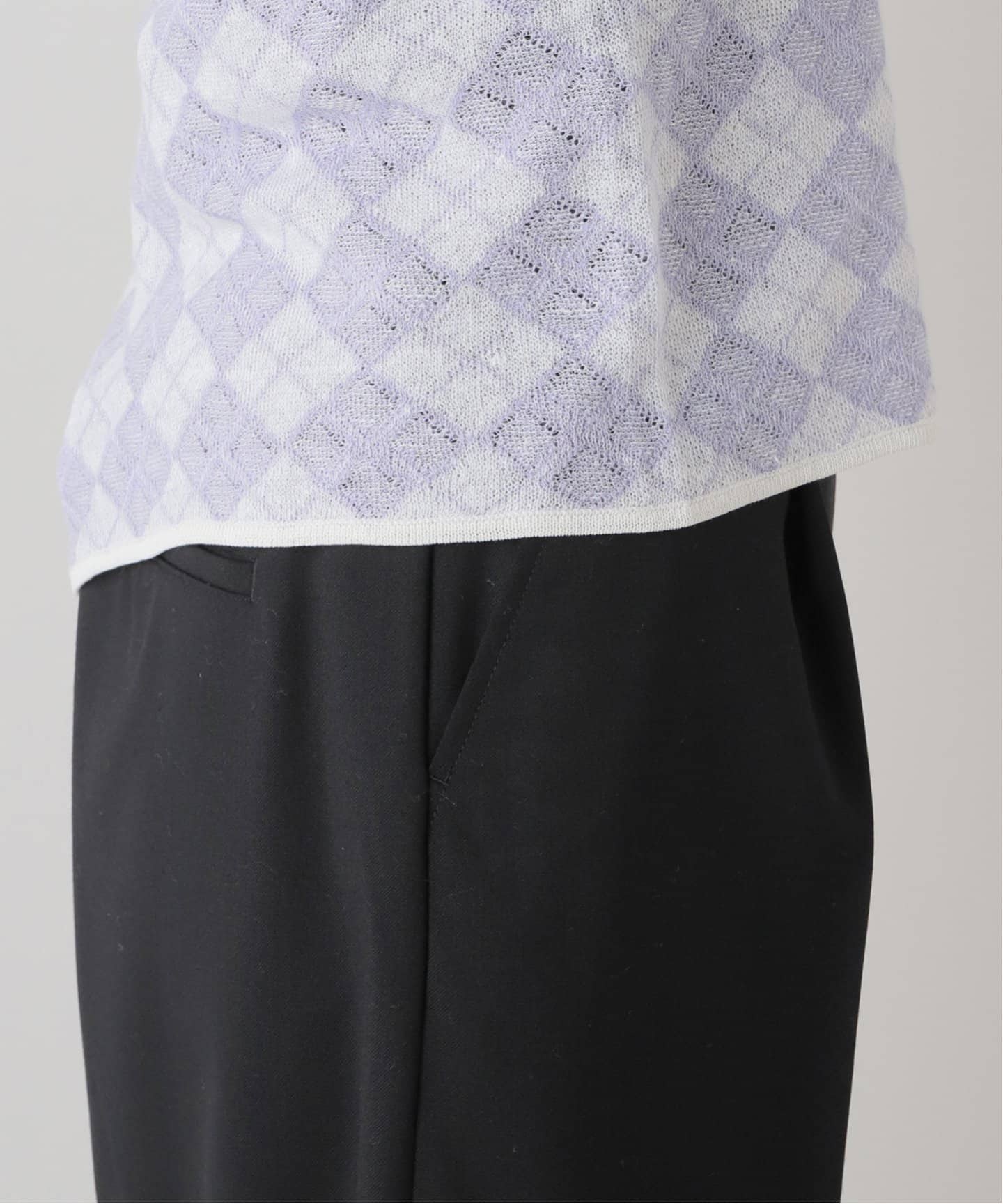 YANYAN/ヤンヤン】ARGYLE APRON TOP:ニット（ニット／セーター
