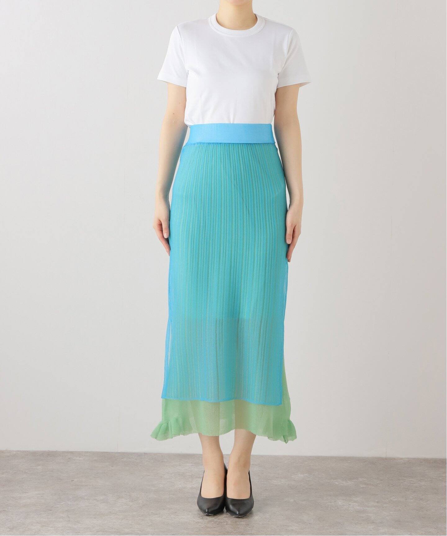 OPEN SESAME CLUB/オープンセサミクラブ】haze rib skirt：スカート 