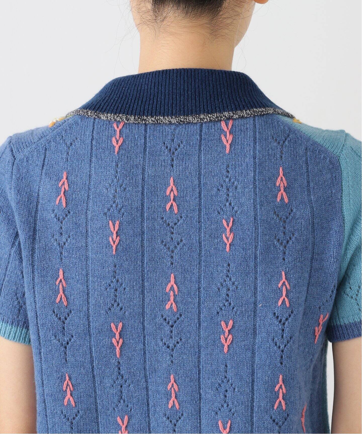 YANYAN/ヤンヤン】DAISY SHORT SLEEVE CARDIGAN:カーディガンYYW23 