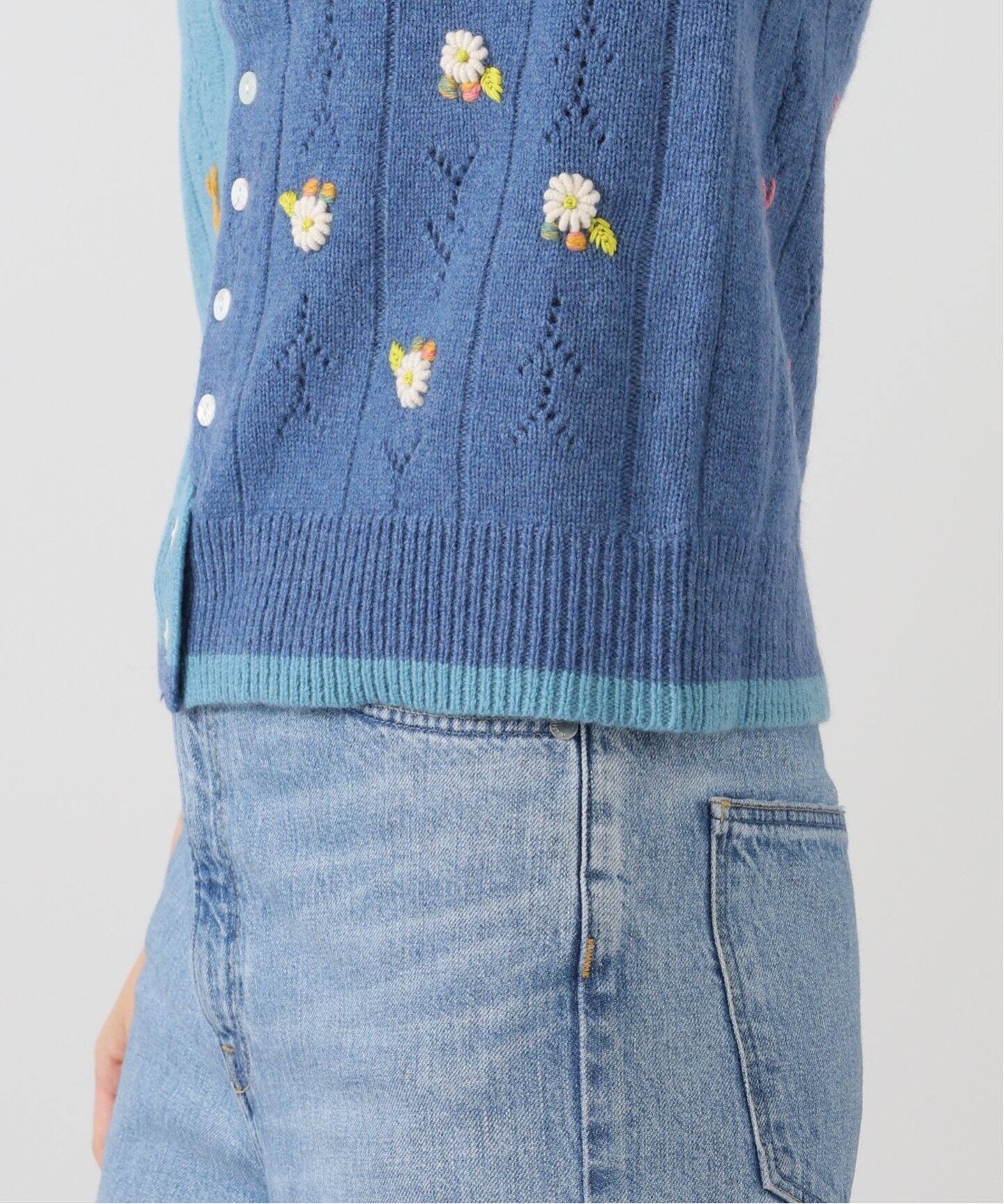 YANYAN/ヤンヤン】DAISY SHORT SLEEVE CARDIGAN:カーディガンYYW23 