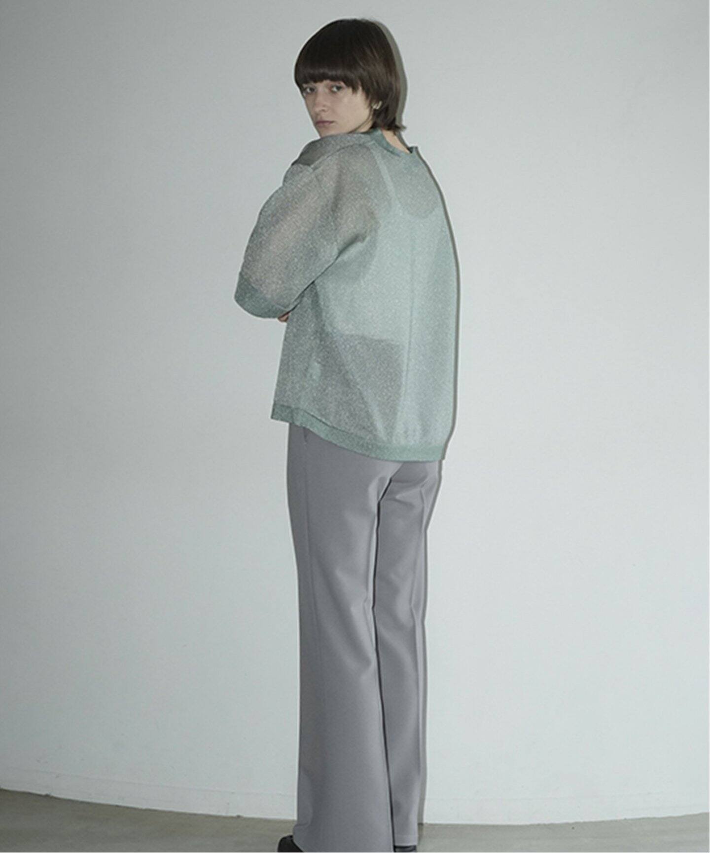 CLANE/クラネ】SHEER VNECK KNIT TOPS 16106-2152（ニット／セーター 