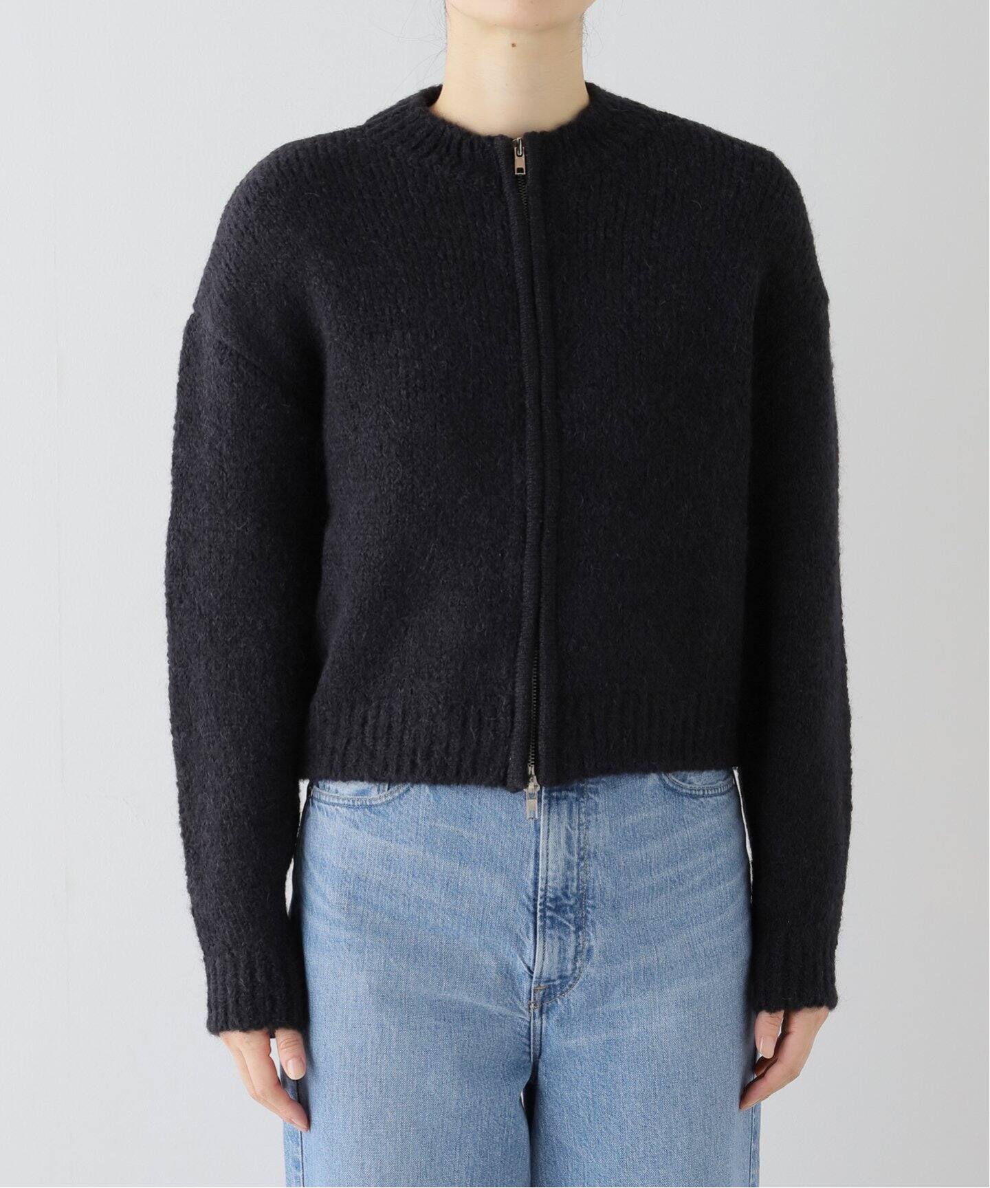 LOW CLASSIC/ロウ・クラシック】 ALPACA ZIP UP CARDIGAN LC244KN01 