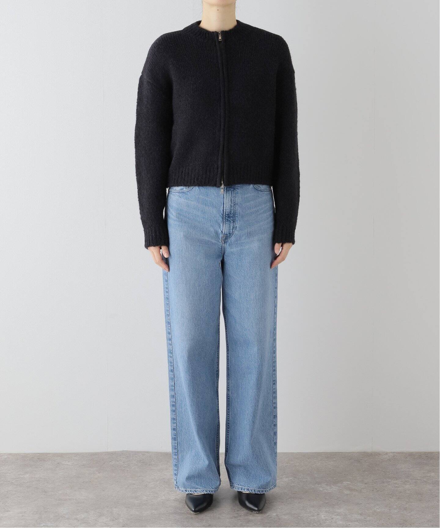 LOW CLASSIC/ロウ・クラシック】 ALPACA ZIP UP CARDIGAN LC244KN01 