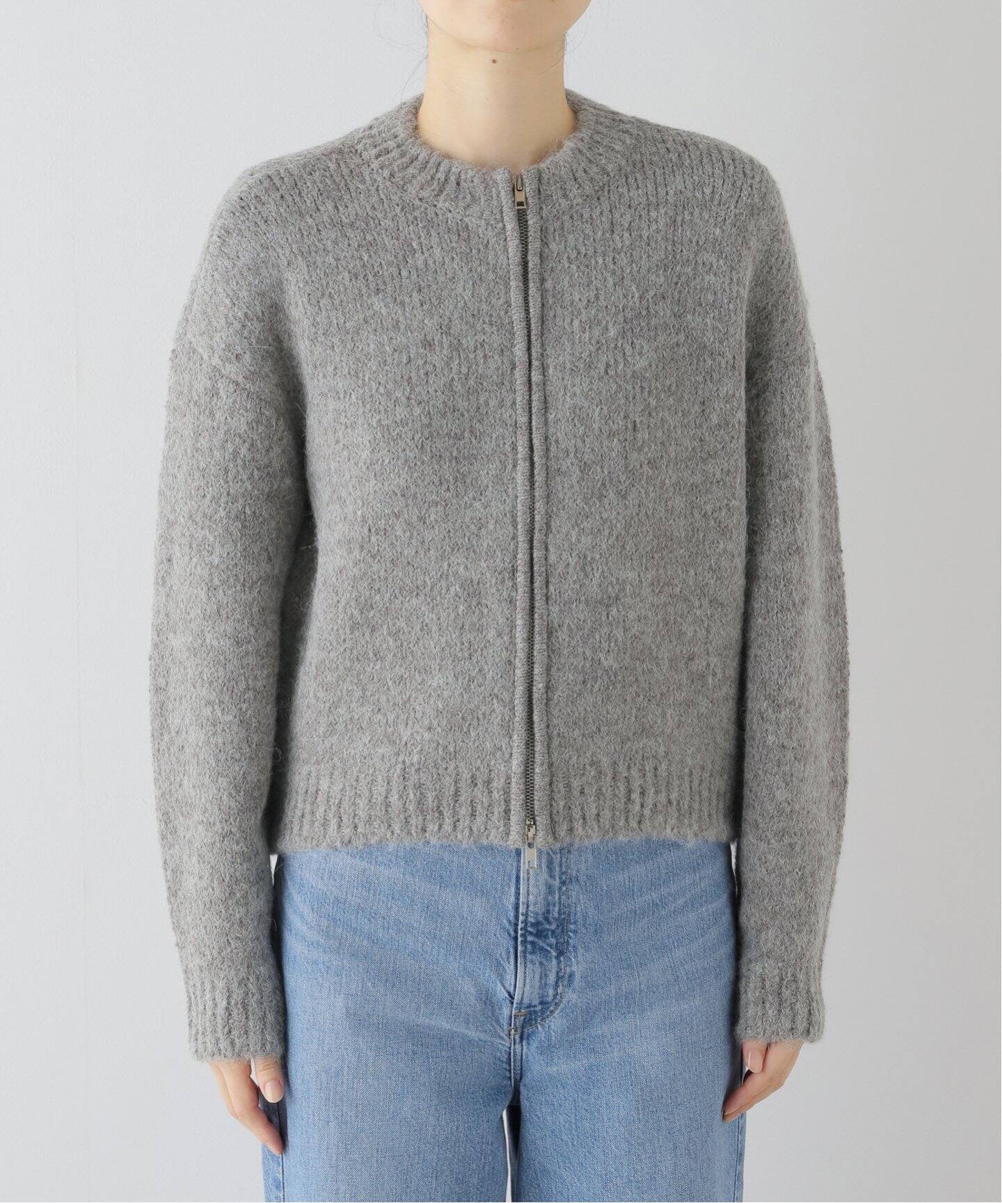LOW CLASSIC/ロウ・クラシック】 ALPACA ZIP UP CARDIGAN LC244KN01 