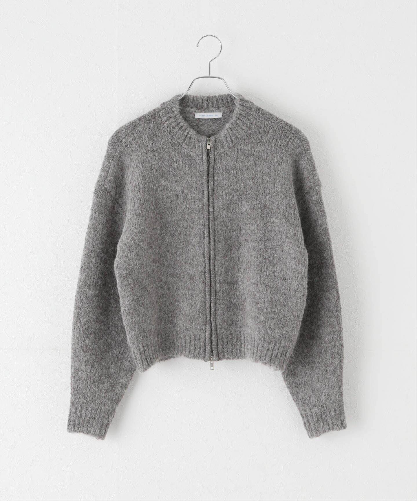 LOW CLASSIC/ロウ・クラシック】 ALPACA ZIP UP CARDIGAN LC244KN01 