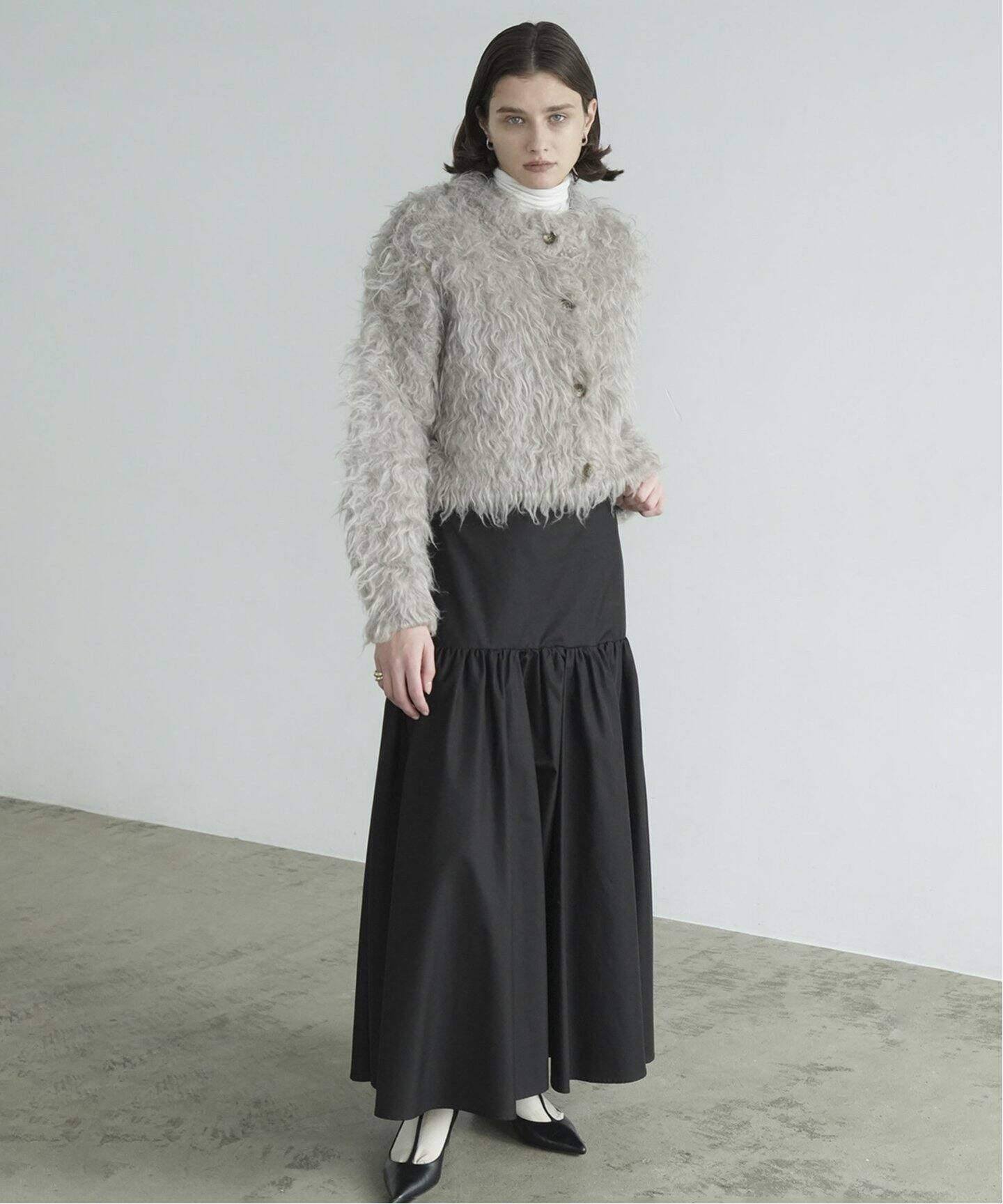 CLANE/クラネ】SHAGGY SHORT KNIT CARDIGAN 17106-2102（カーディガン 