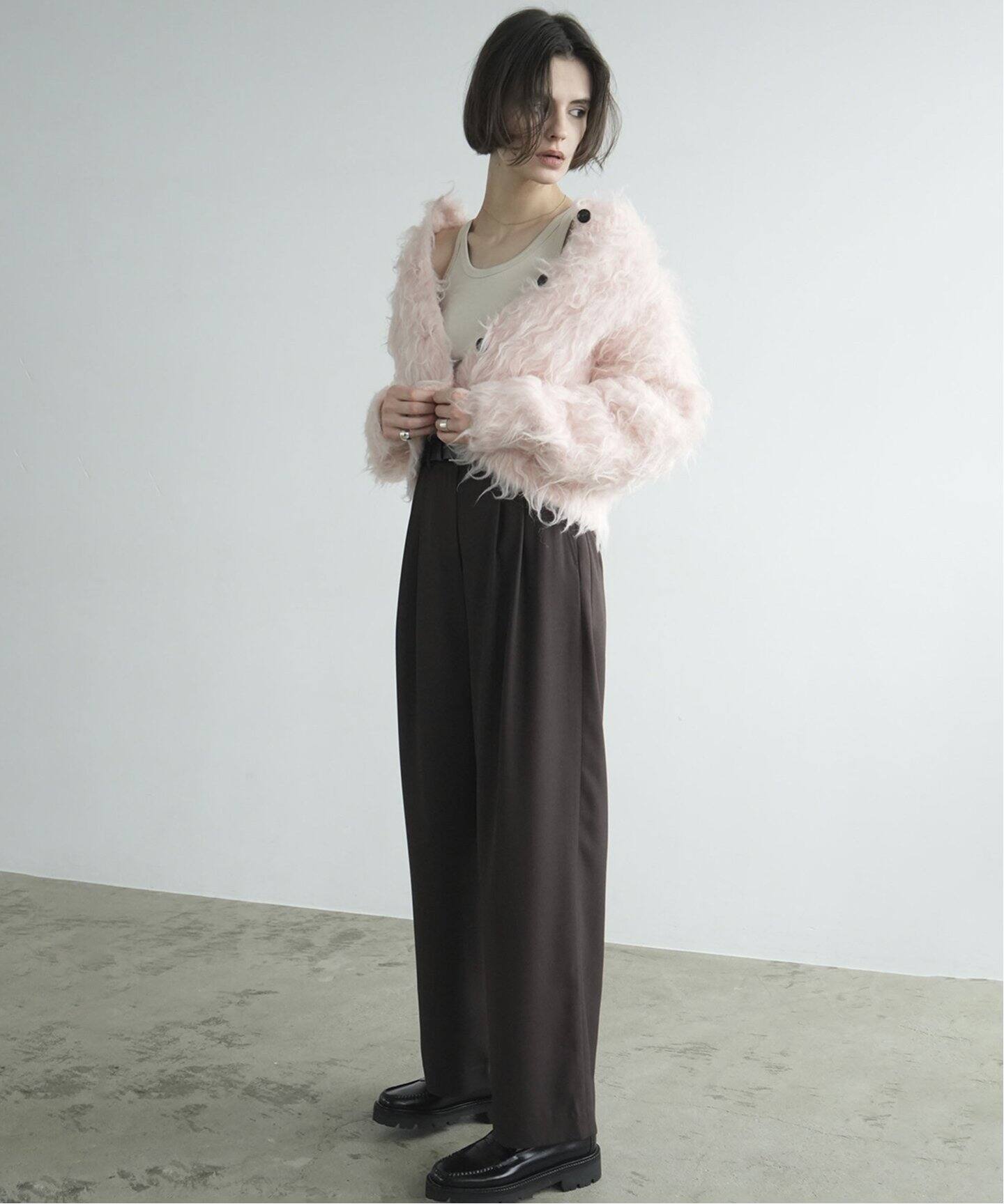 CLANE/クラネ】SHAGGY SHORT KNIT CARDIGAN 17106-2102（カーディガン 
