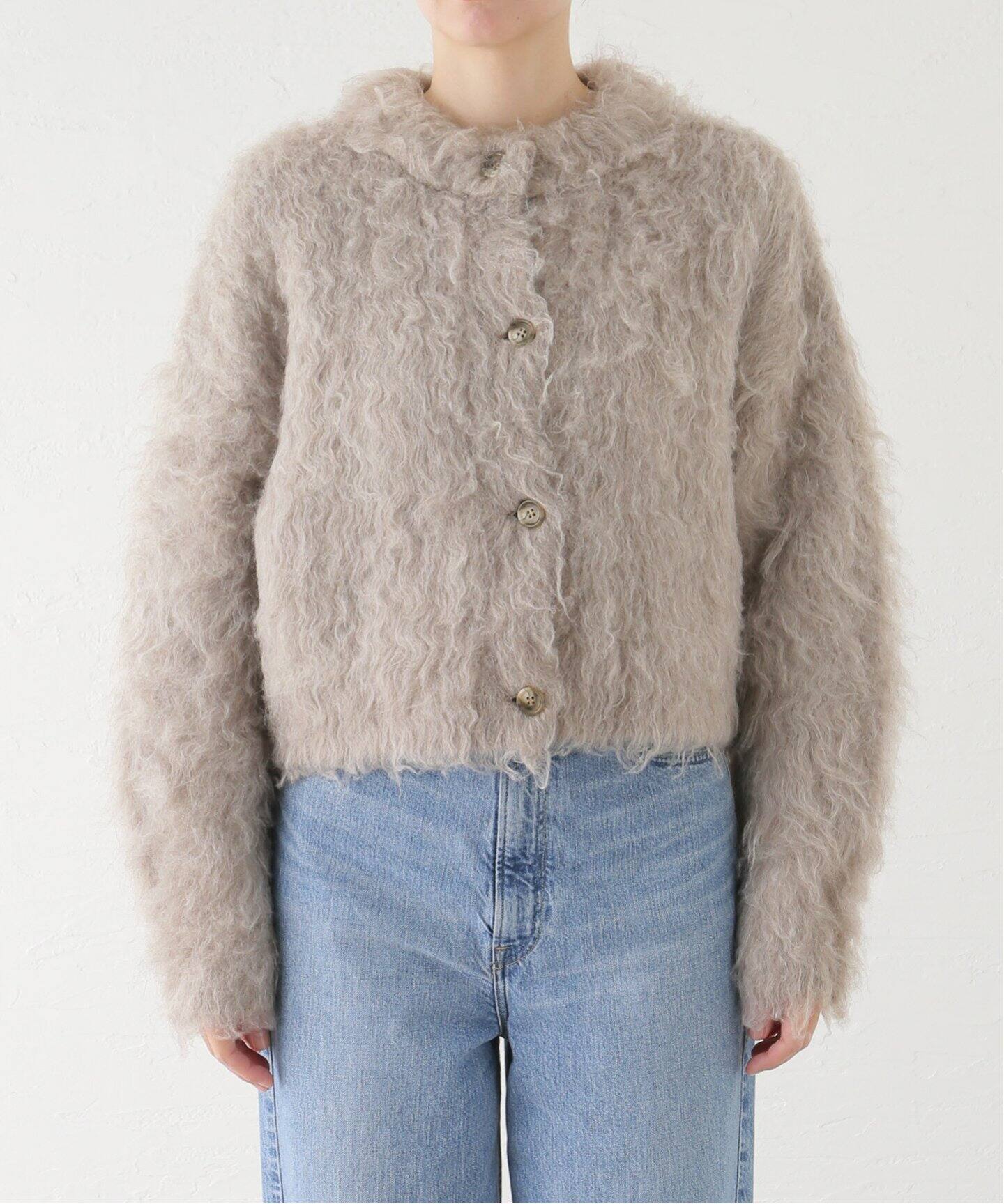 CLANE/クラネ】SHAGGY SHORT KNIT CARDIGAN 17106-2102（カーディガン  