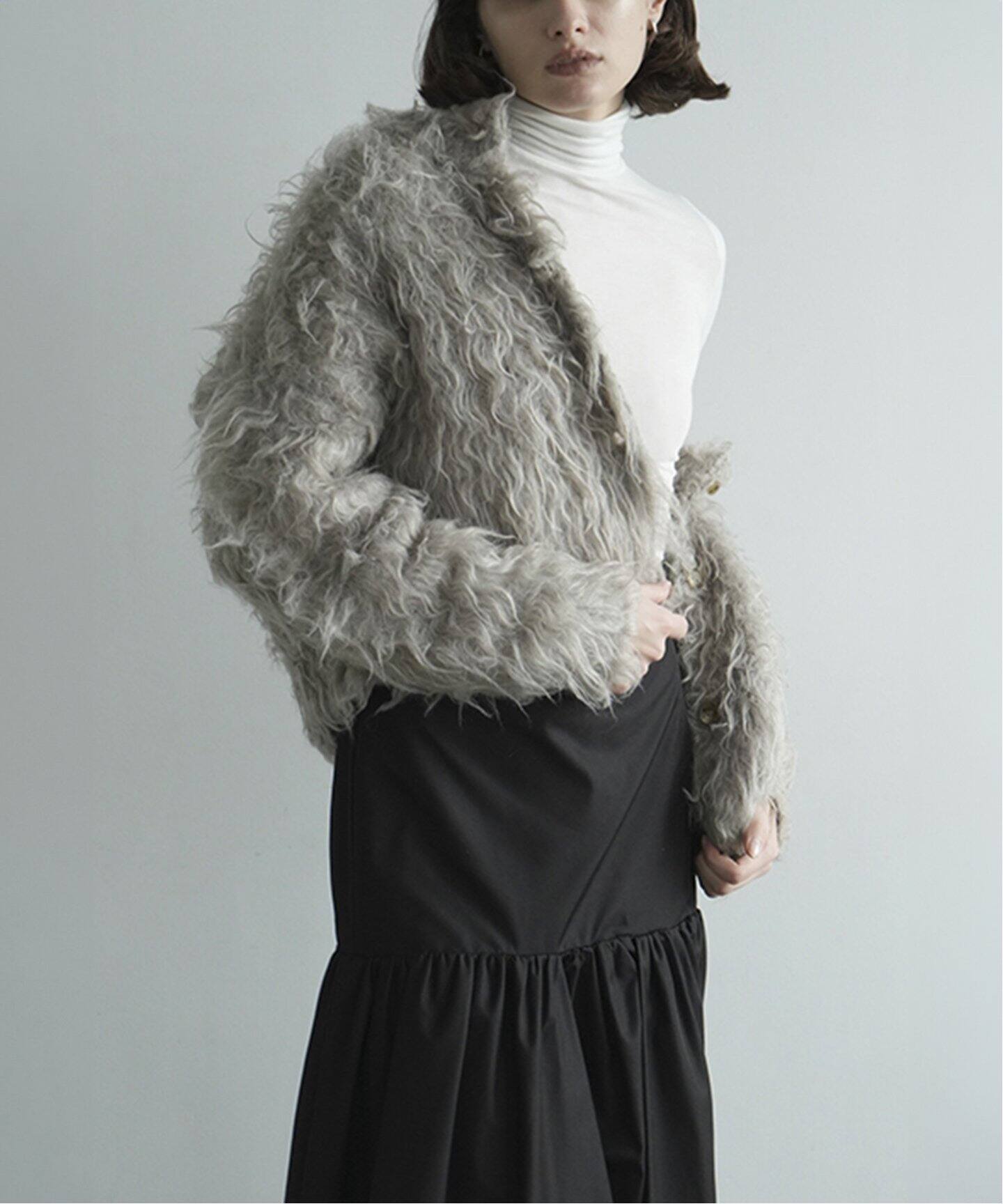 CLANE/クラネ】SHAGGY SHORT KNIT CARDIGAN 17106-2102（カーディガン  