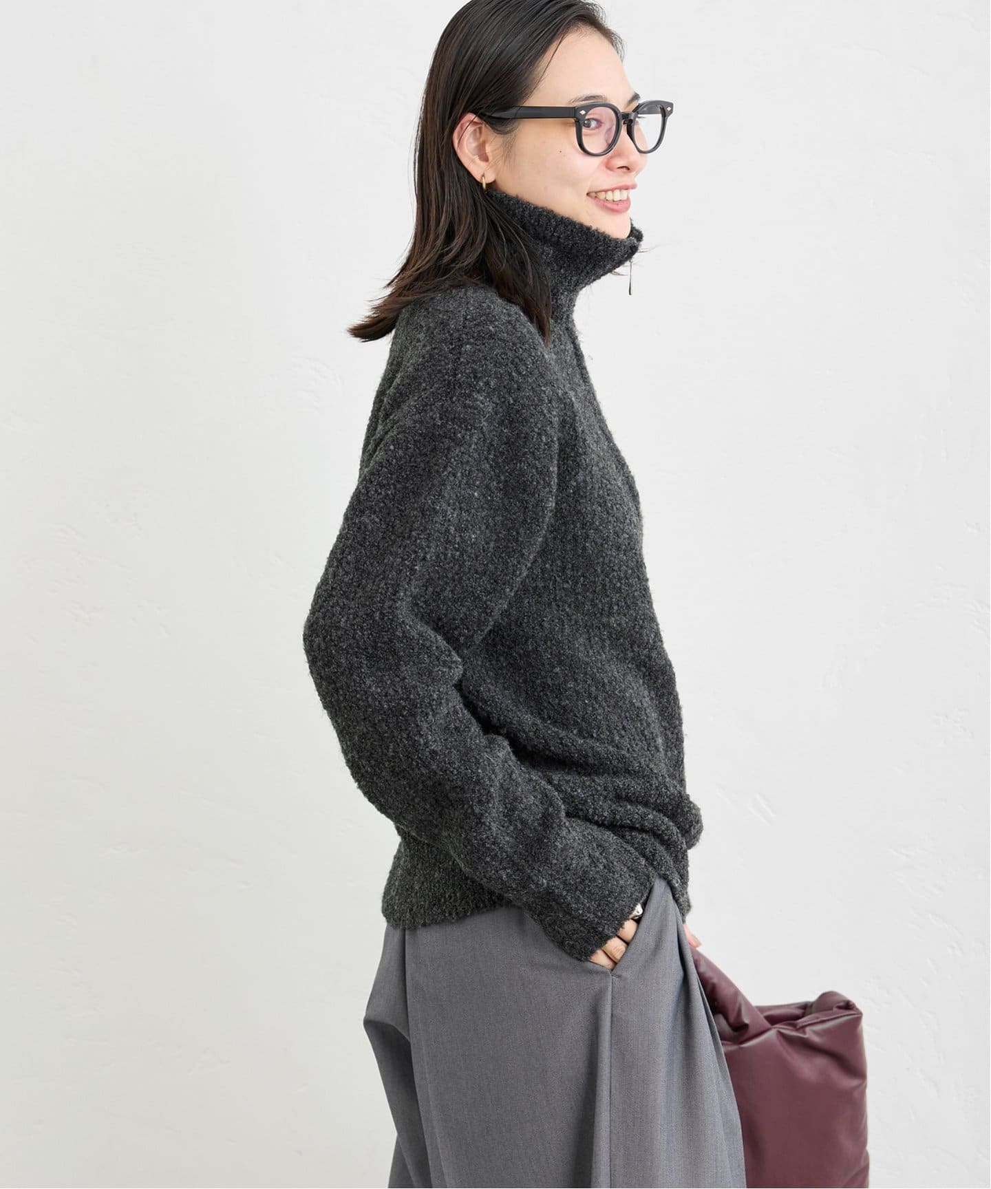 TONY WACK/トニー ワック】WOOL BLEND BOUCKE ZIP BD24KN12（ニット