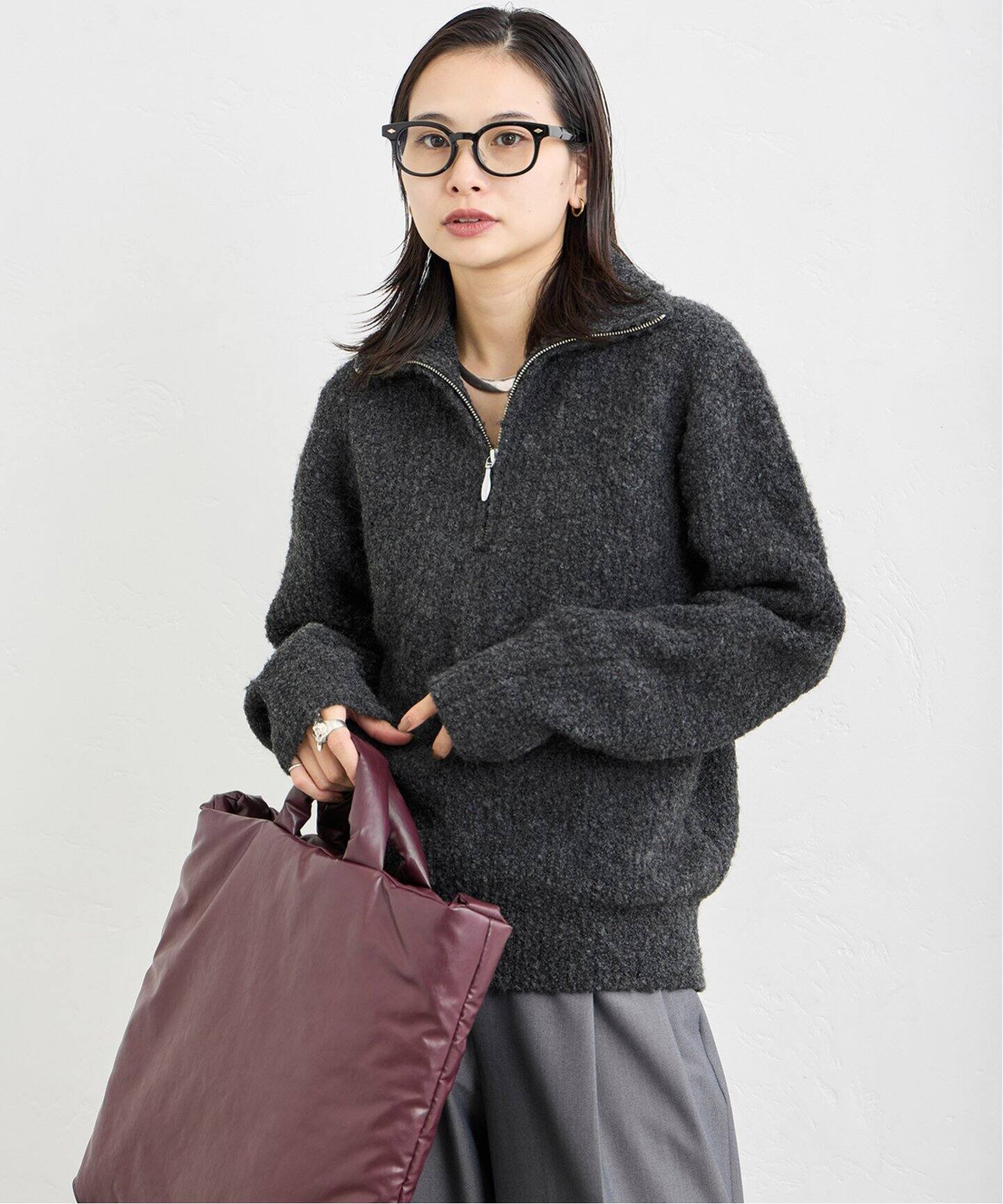 TONY WACK/トニー ワック】WOOL BLEND BOUCKE ZIP BD24KN12（ニット