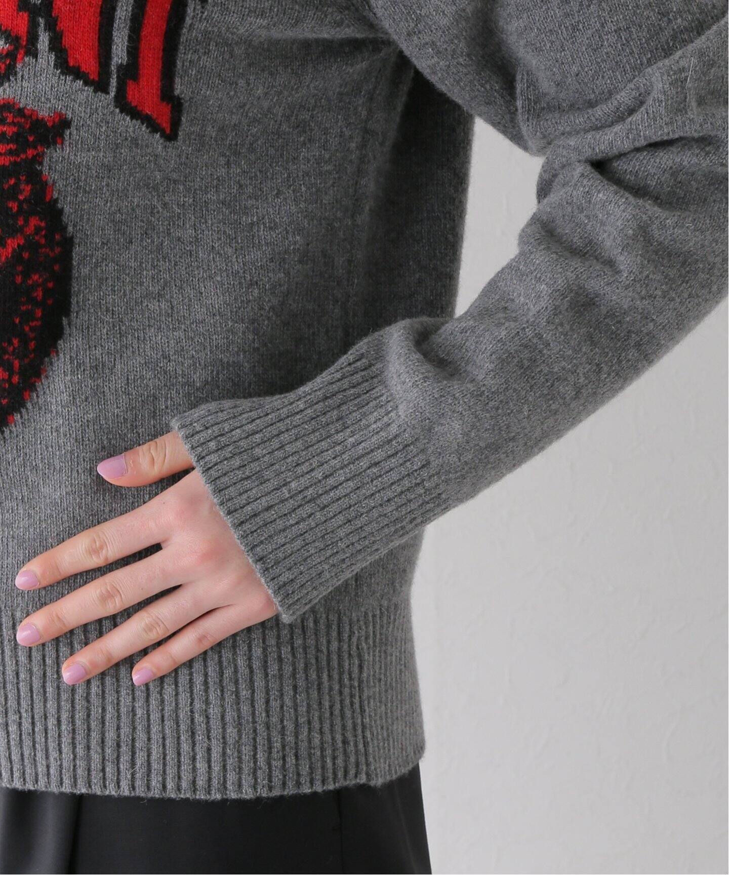 GANNI / ガニー】Graphic O-neck Pullover Strawberry：ニット（ニット 