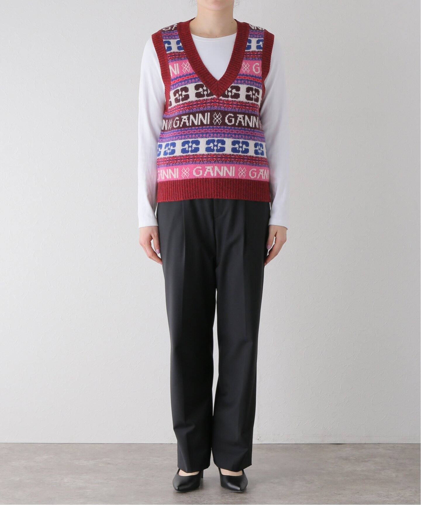 GANNI / ガニー】 Logo Wool Mix Vest：ベスト（ベスト）｜Oriens 