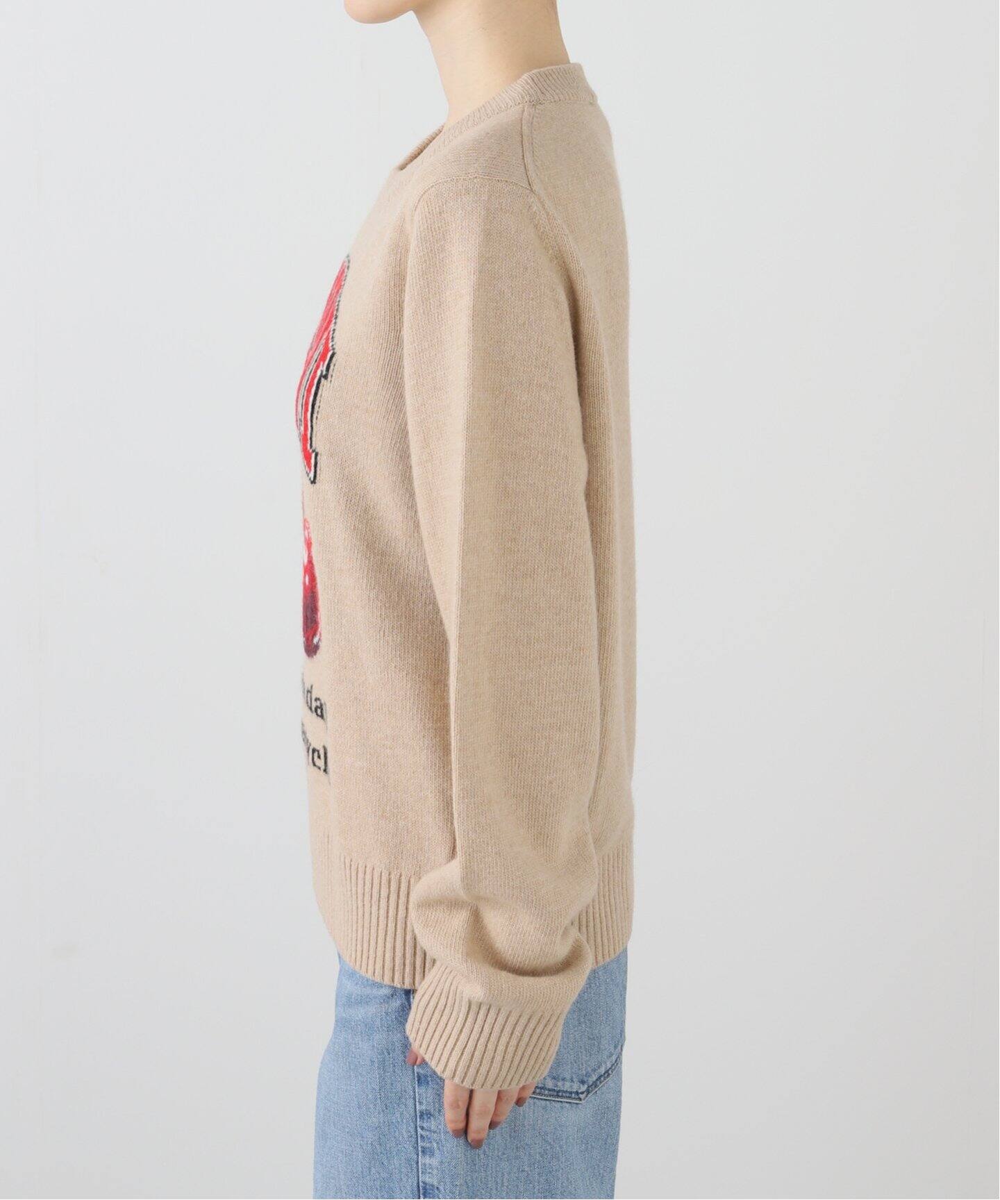GANNI / ガニー】 Graphic Wool Mix Cherry Crewneck K2320（ニット 
