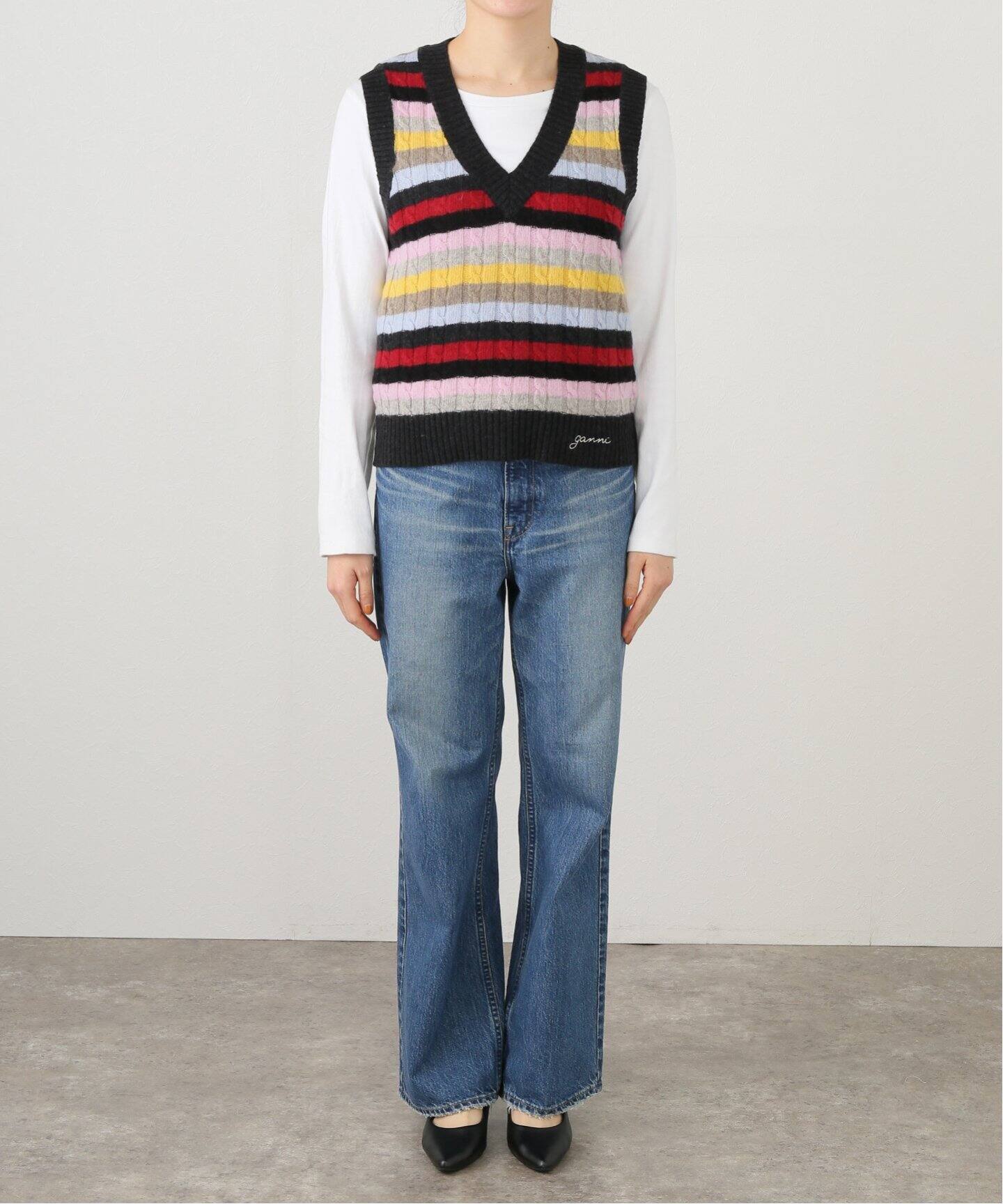 GANNI / ガニー】 Logo Wool Mix Vest K2286（ベスト）｜Oriens 