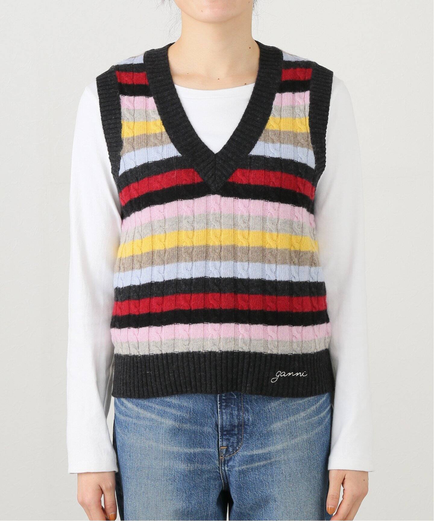 GANNI / ガニー】 Logo Wool Mix Vest K2286（ベスト）｜Oriens 