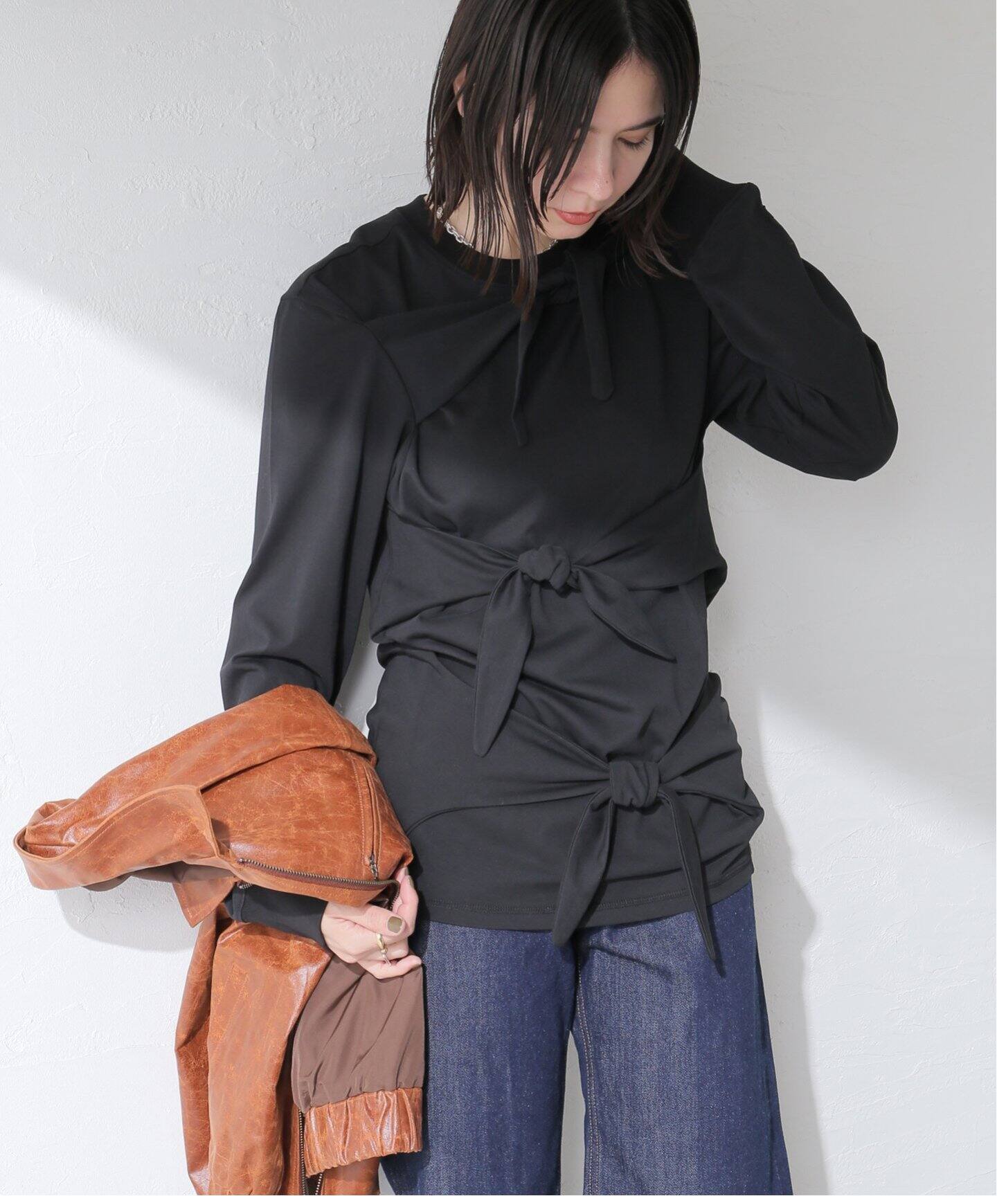 OPEN YY / オープンワイワイ】Knitted TRIPLE KNOT CREW NECK TO 