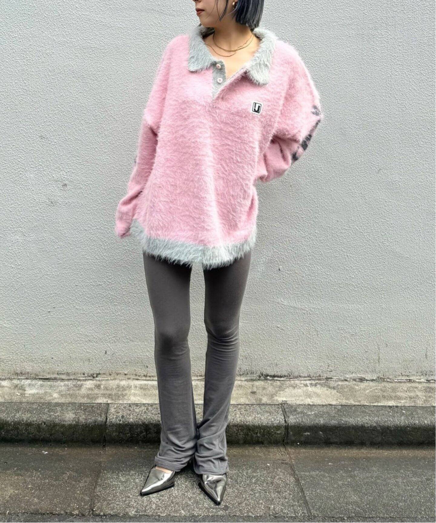 irojikake/イロジカケ】 FLUFFY RUGBY SHIRT IG24AWKT24P/ KT24G 