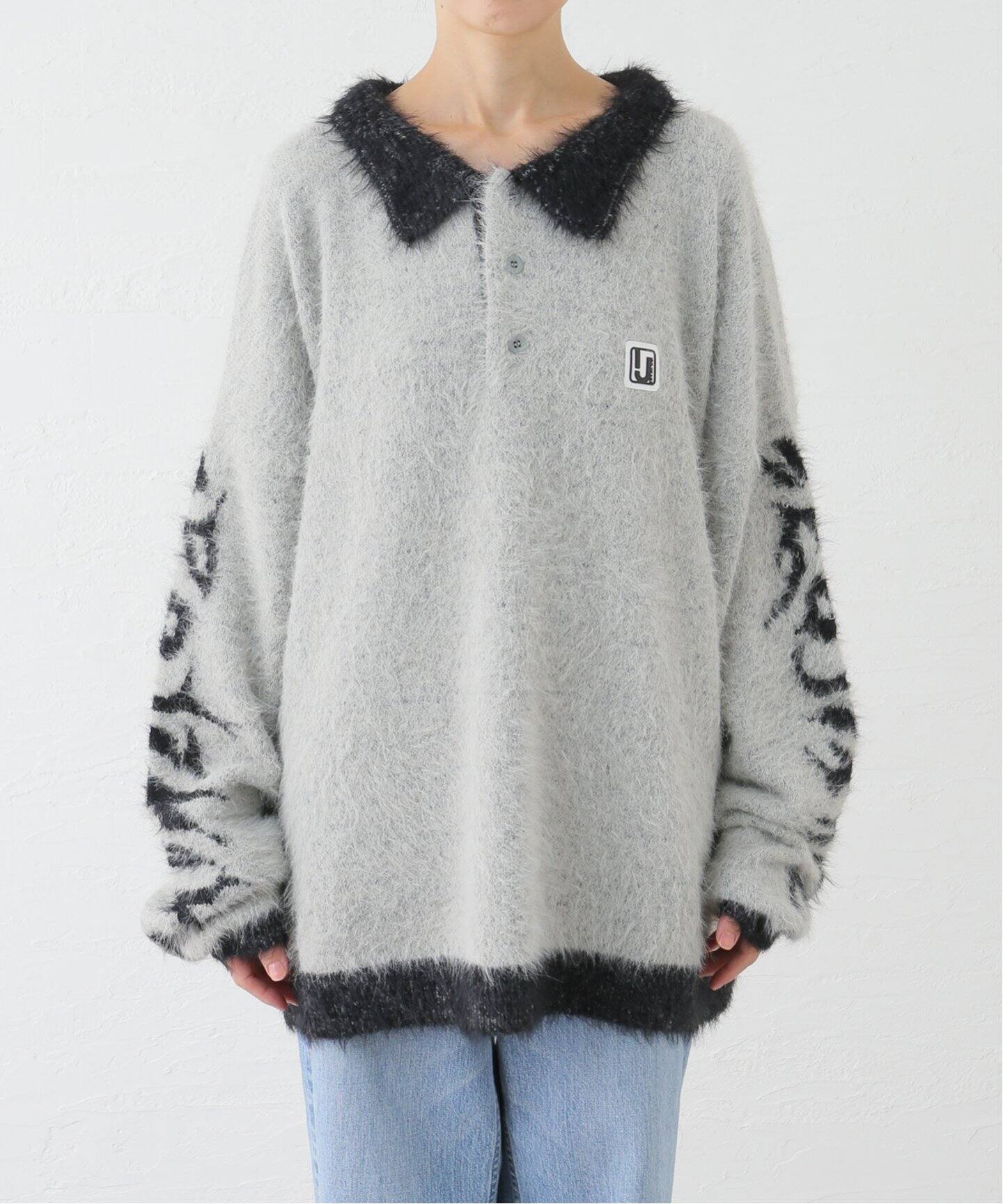 irojikake/イロジカケ】 FLUFFY RUGBY SHIRT IG24AWKT24P/ KT24G 