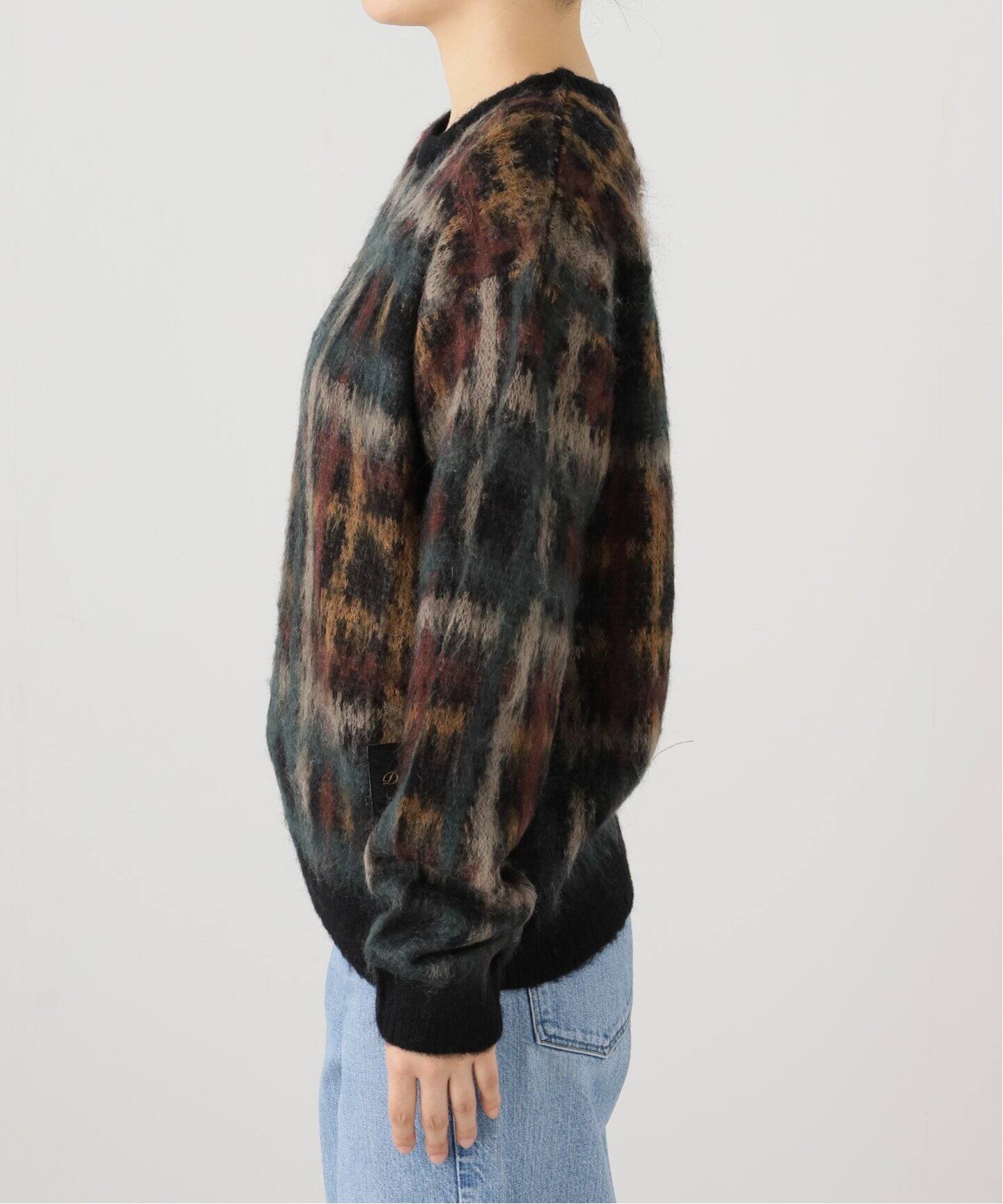 Dime/ダイム】PLAID MOHAIR MIX KNIT：ニット（ニット／セーター 