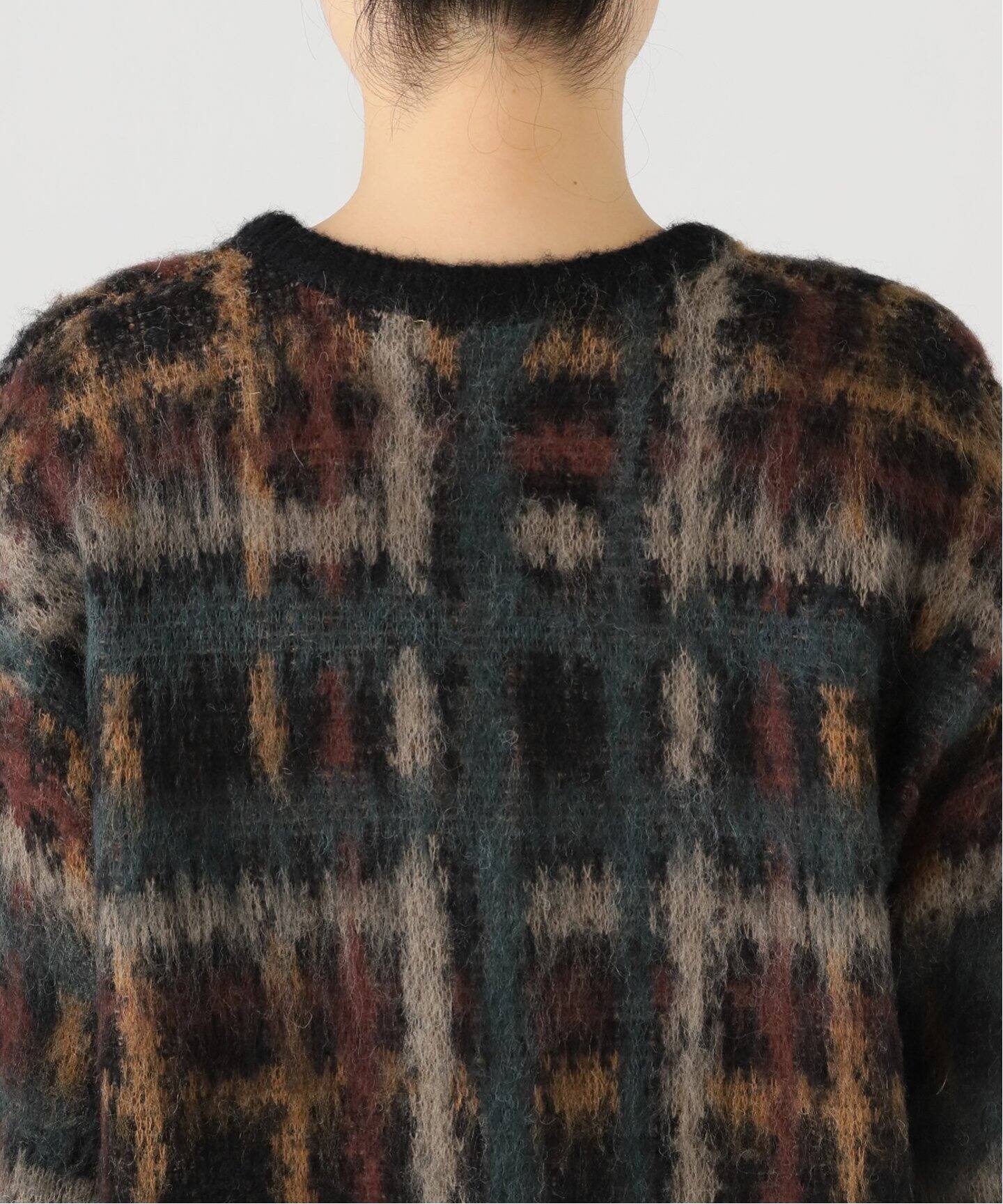 Dime/ダイム】PLAID MOHAIR MIX KNIT：ニット（ニット／セーター 
