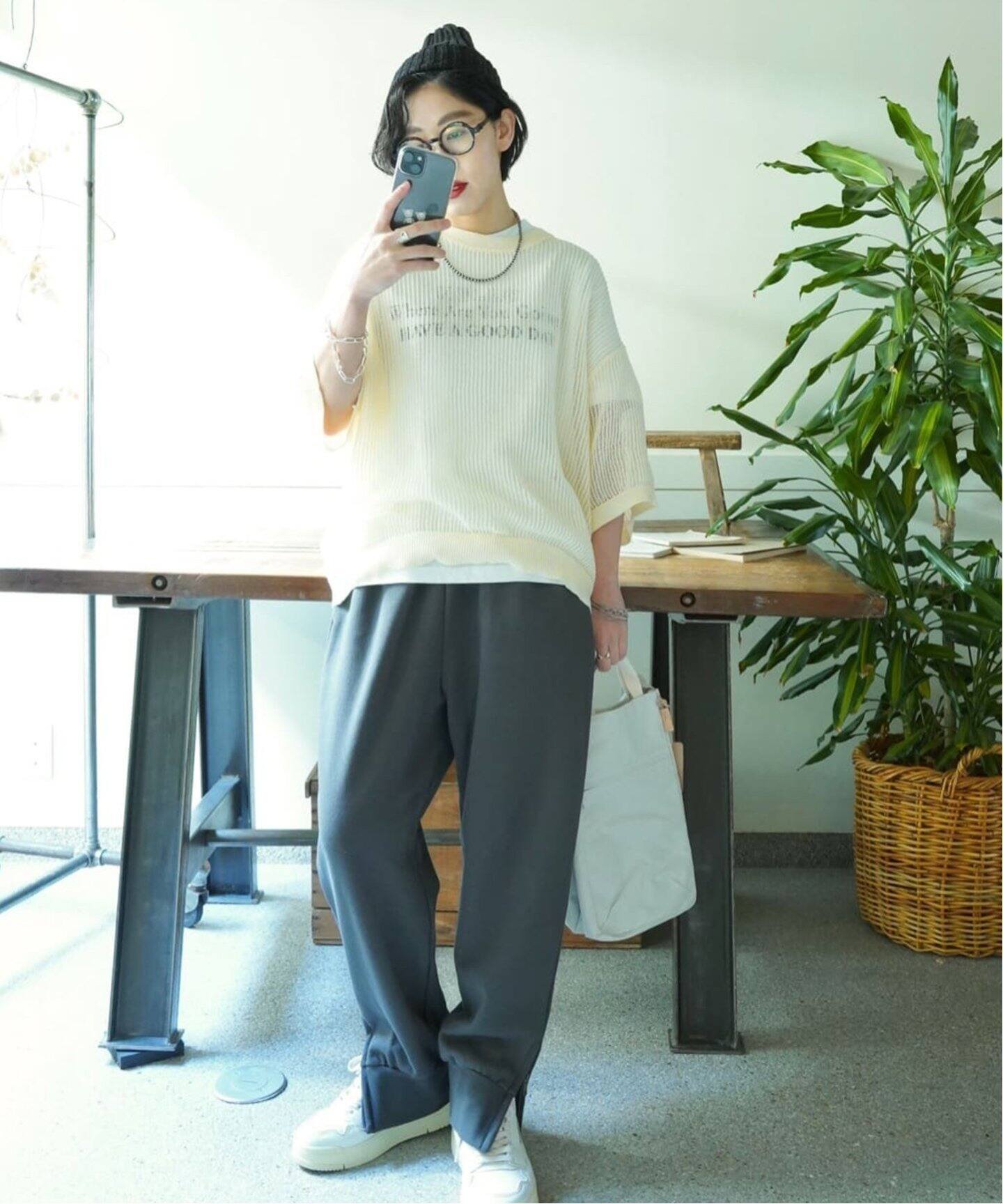 メッシュ クルーネックTシャツ（その他トップス）｜journal standard  