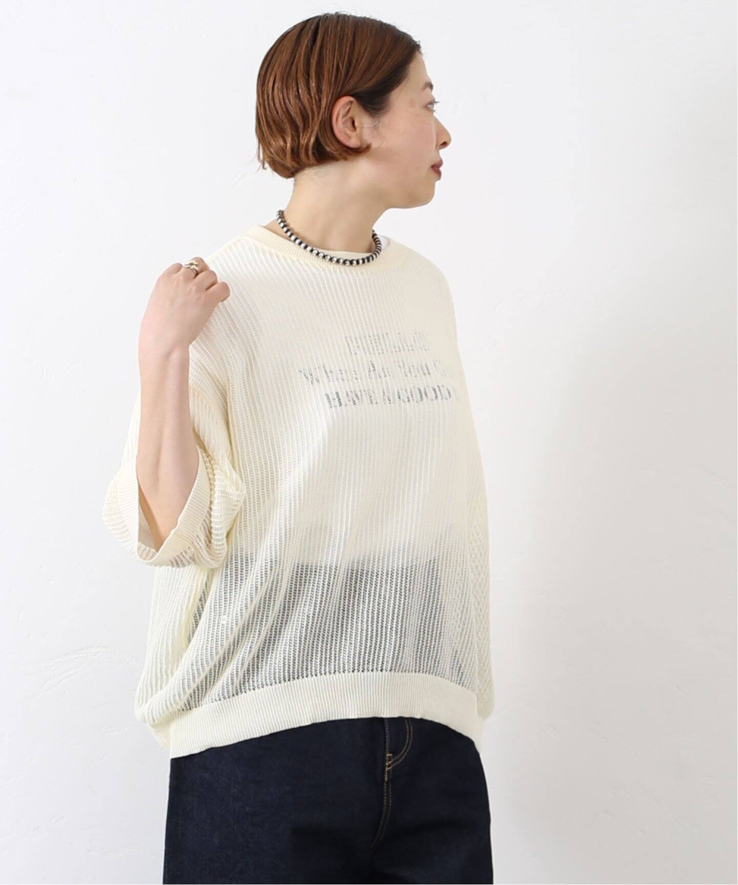 メッシュ クルーネックTシャツ（その他トップス）｜journal standard  