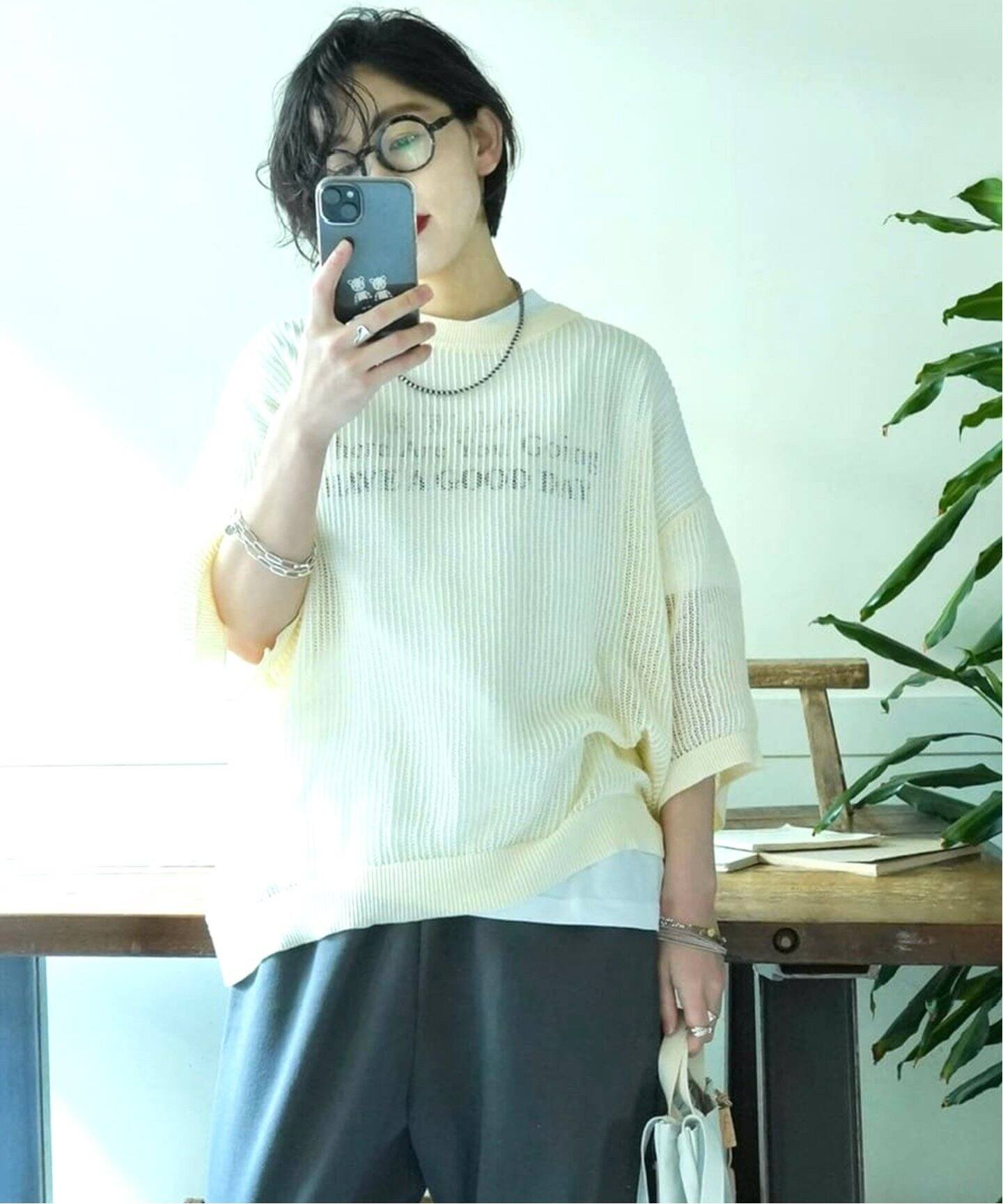 メッシュ クルーネックTシャツ（その他トップス）｜journal standard  
